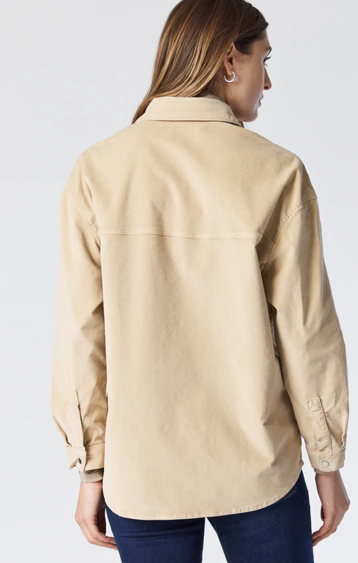 LIVIA OVERSIZED SHIRT IN IRISH CREAM CORD - Image 3