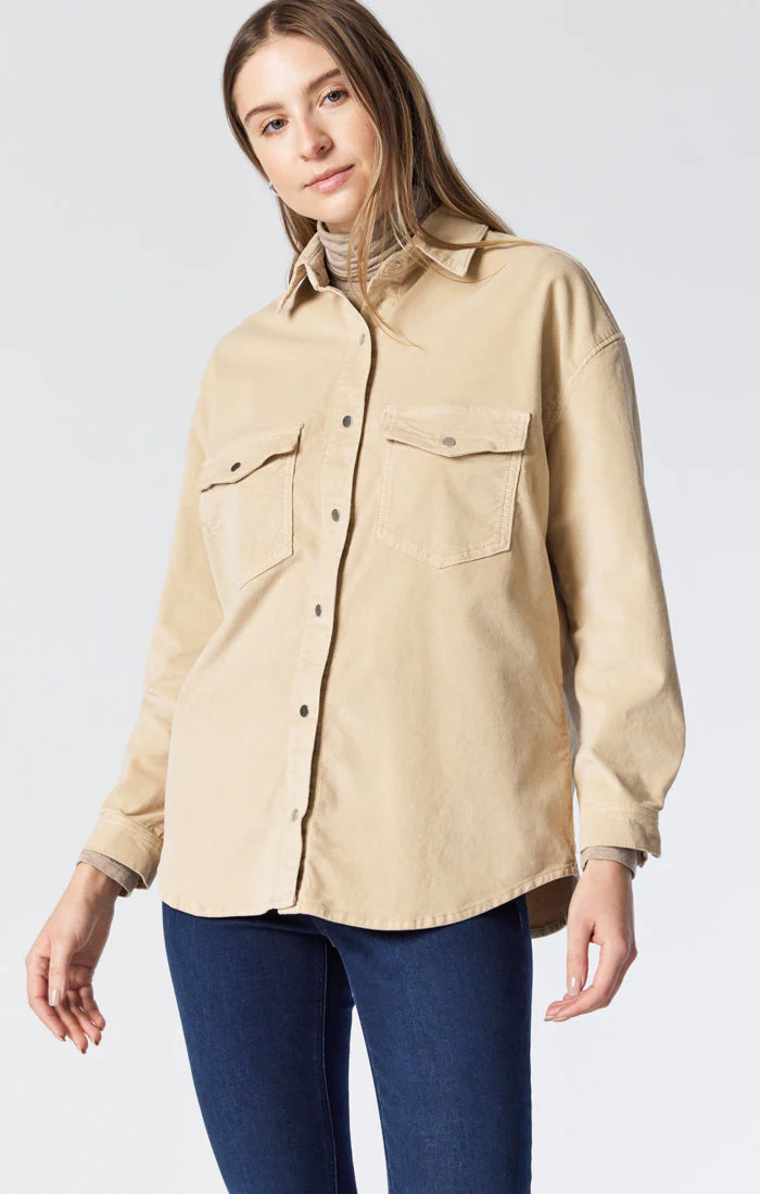 LIVIA OVERSIZED SHIRT IN IRISH CREAM CORD - Image 5