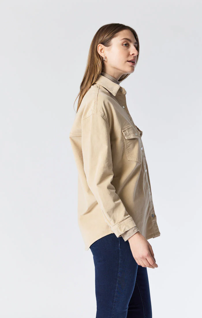 LIVIA OVERSIZED SHIRT IN IRISH CREAM CORD - Image 6