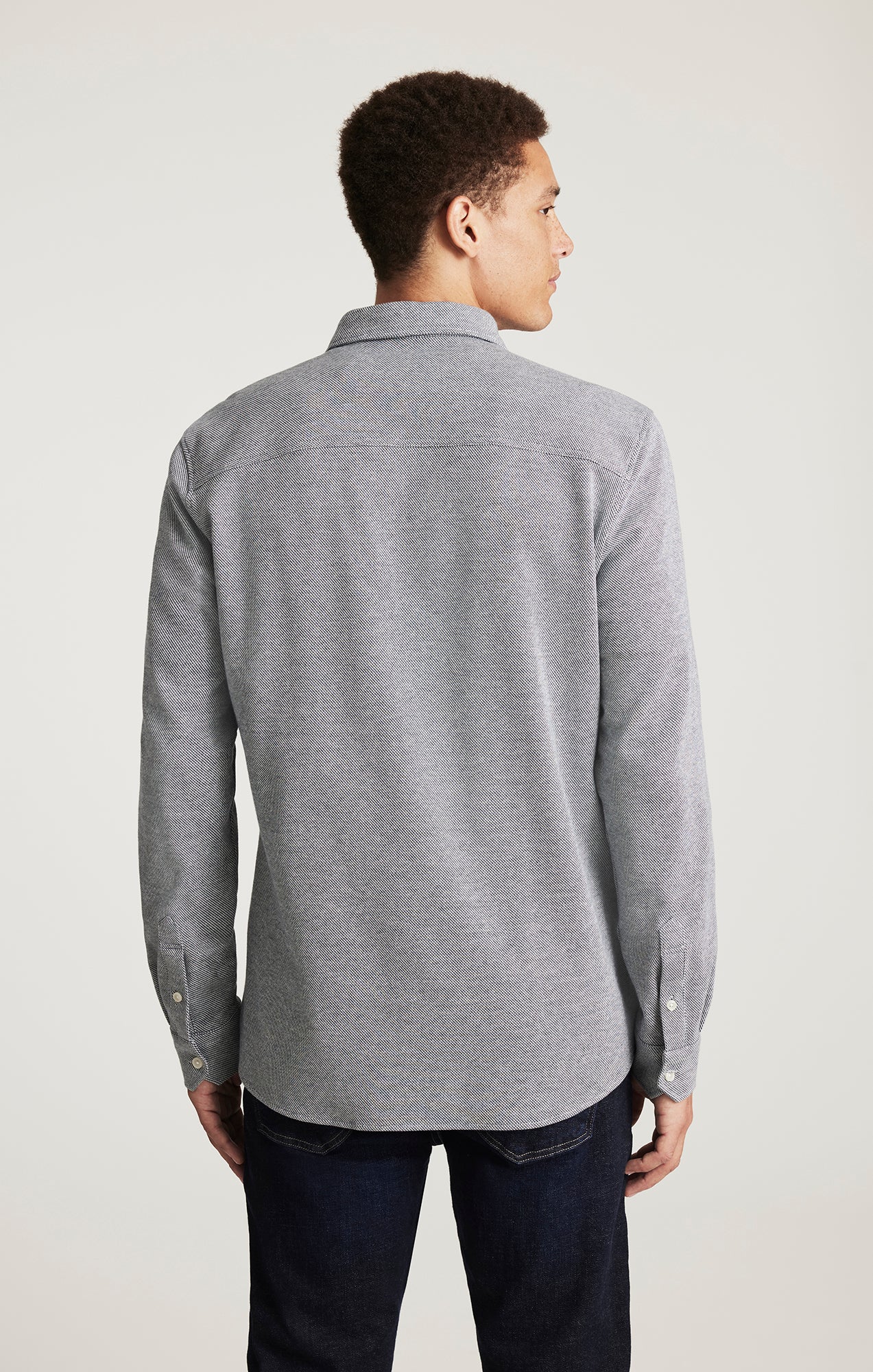 LONG SLEEVE BUTTON-DOWN SHIRT IN TOTAL ECLIPSE - Image 2
