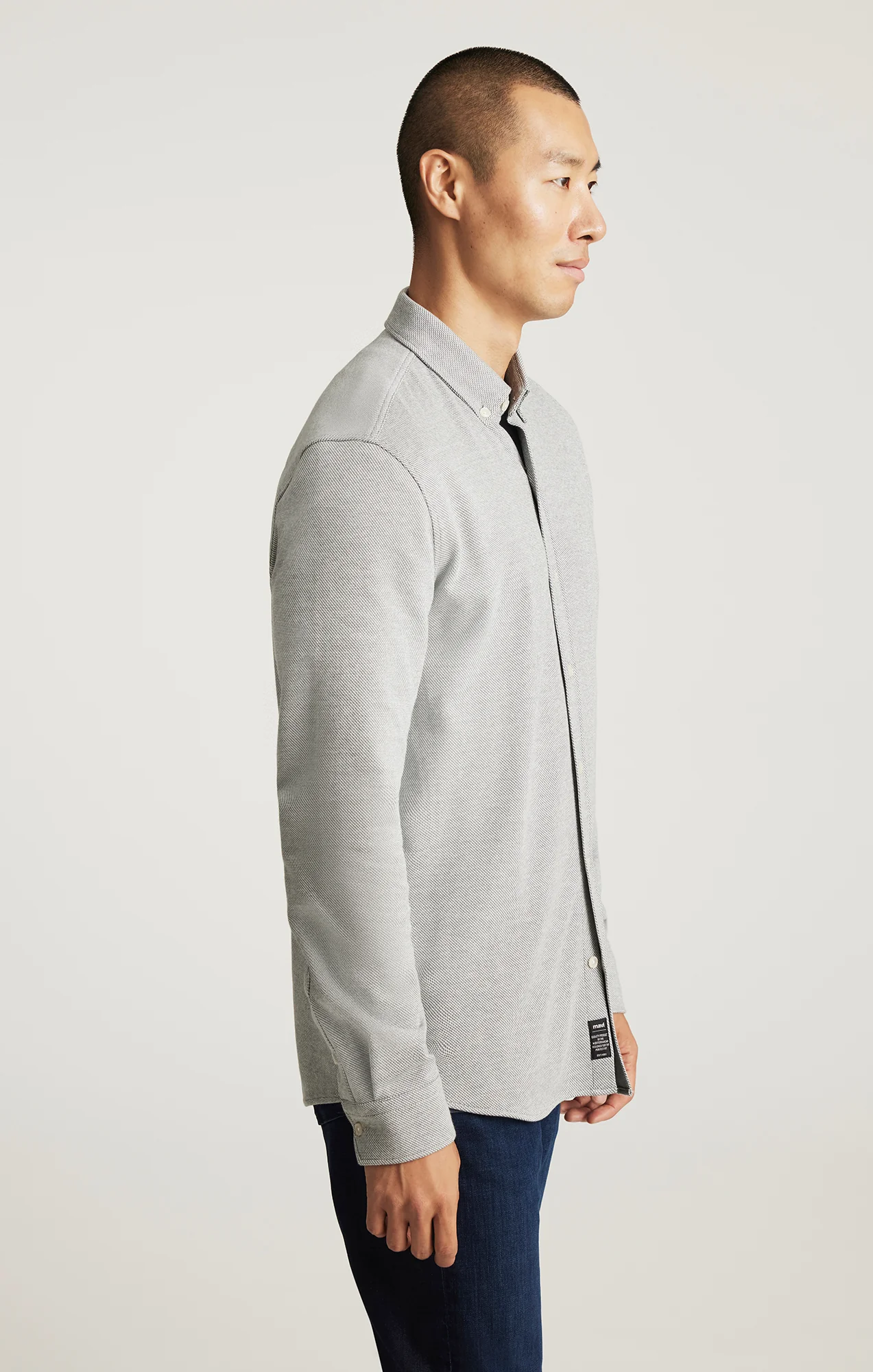 LONG SLEEVE BUTTON-DOWN SHIRT IN URBAN CHIC - Image 3