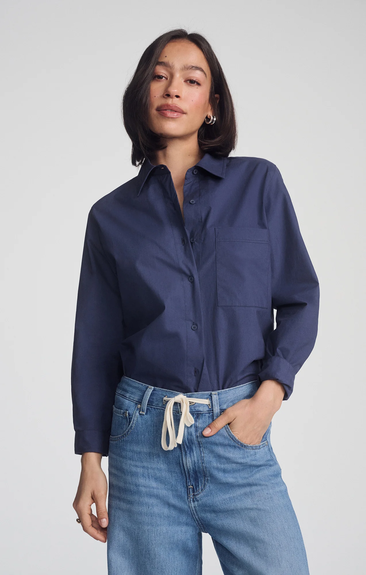 LONG SLEEVE BUTTON-UP SHIRT IN NAVAL ACADEMY