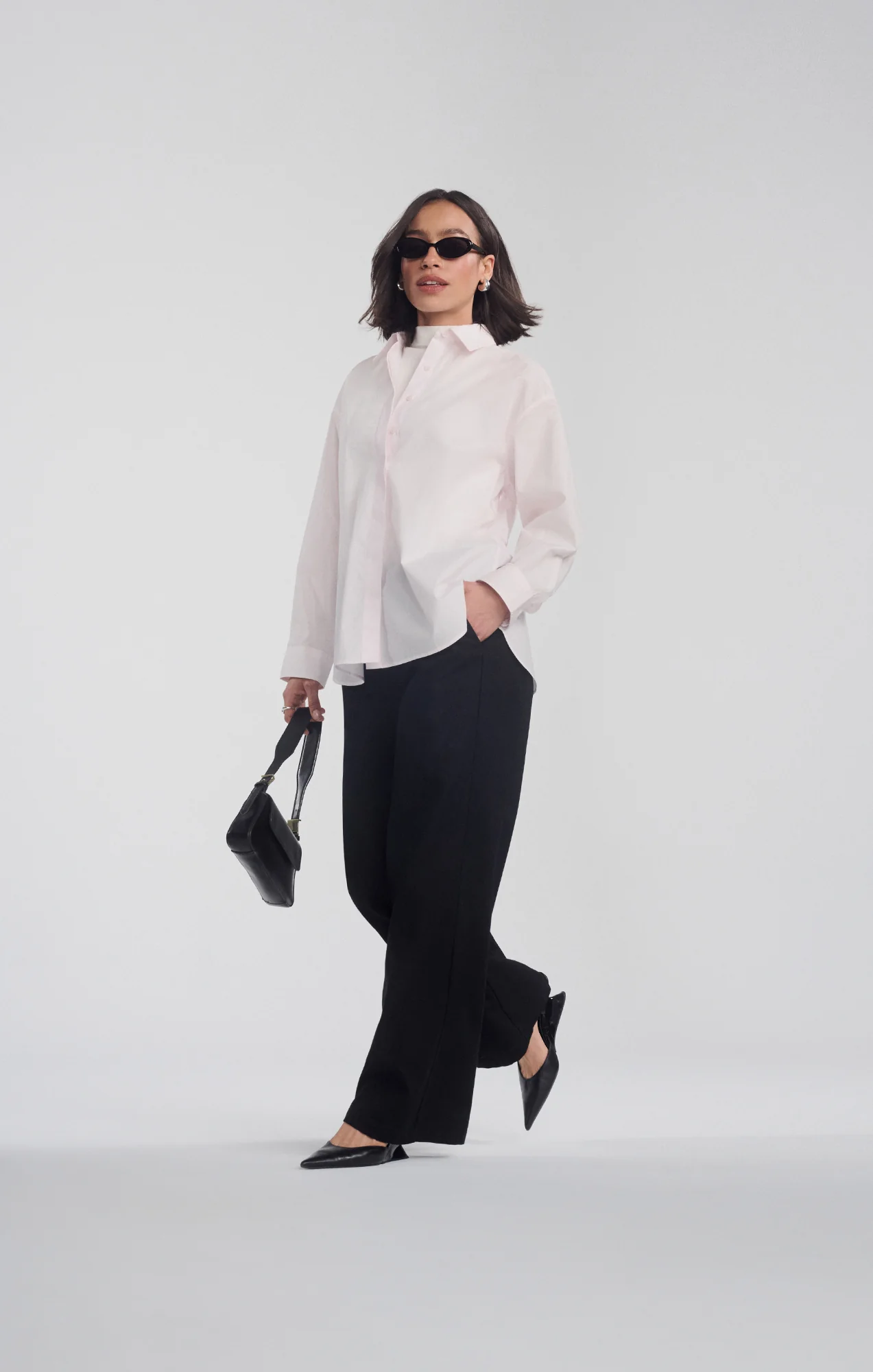 LONG SLEEVE BUTTON-UP SHIRT IN SHRINKING VIOLET - Image 4
