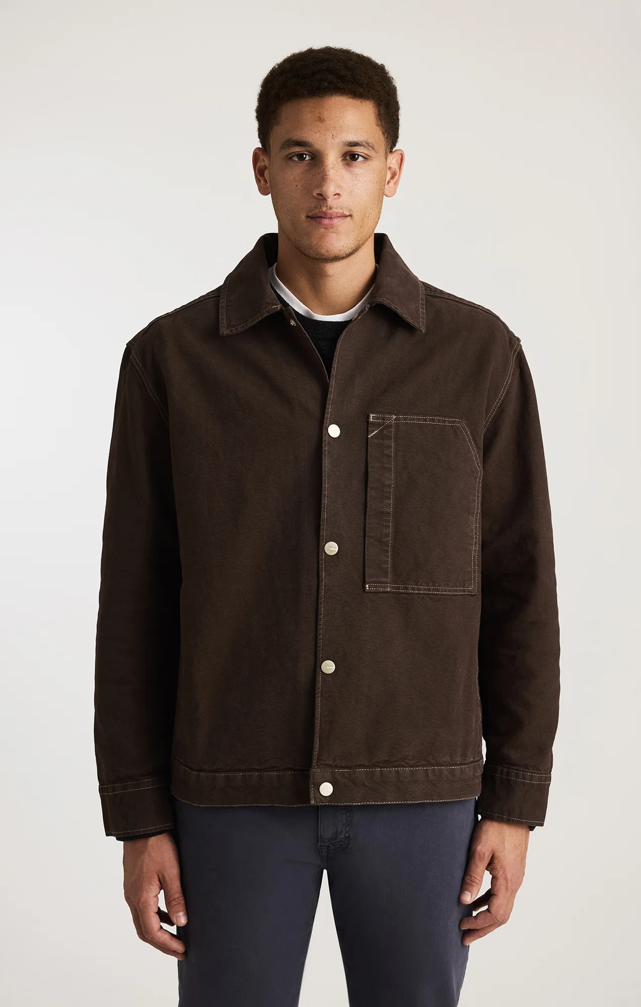 ONE POCKET OVERSHIRT IN AFTER DARK