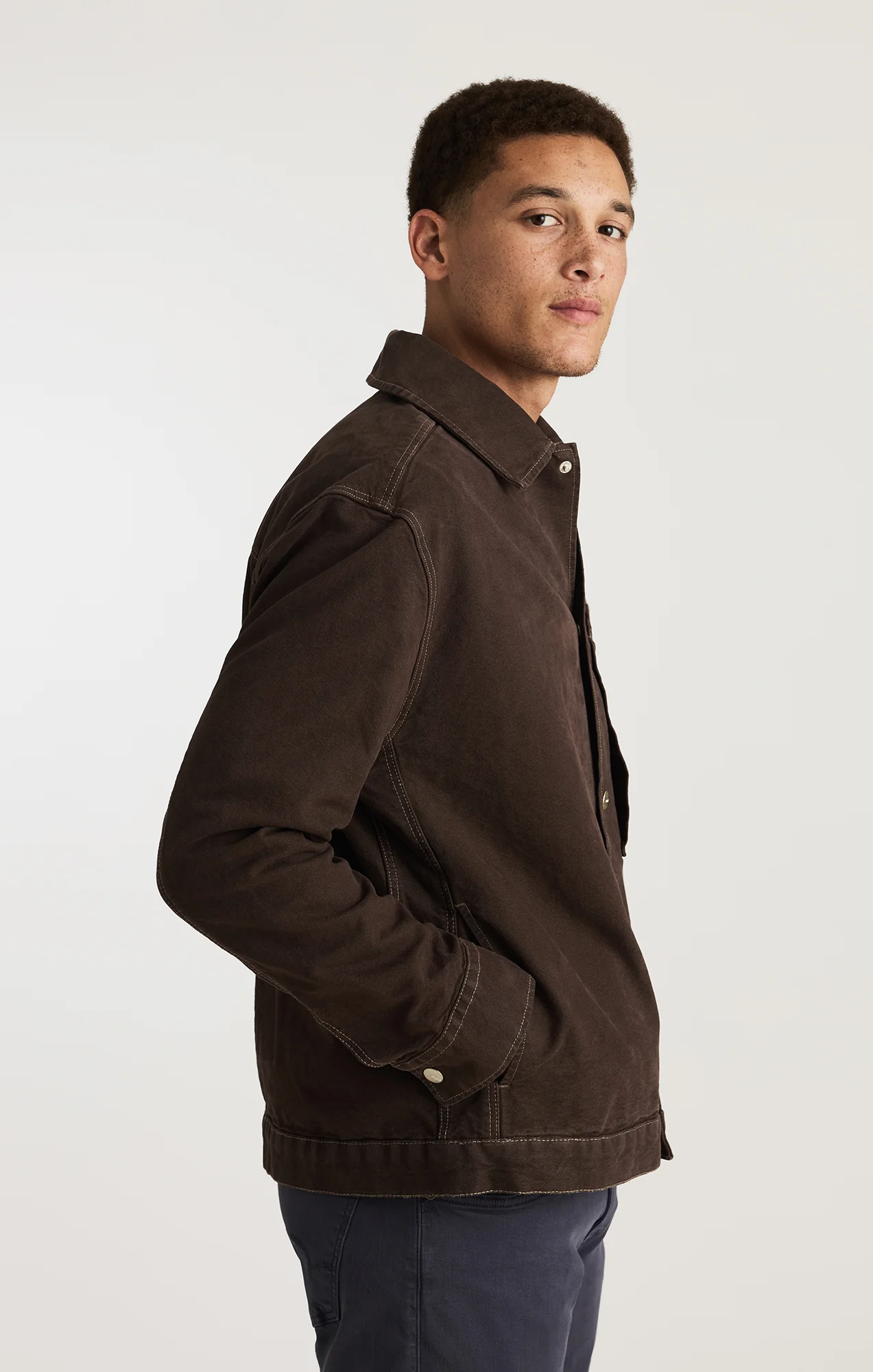 ONE POCKET OVERSHIRT IN AFTER DARK - Image 2