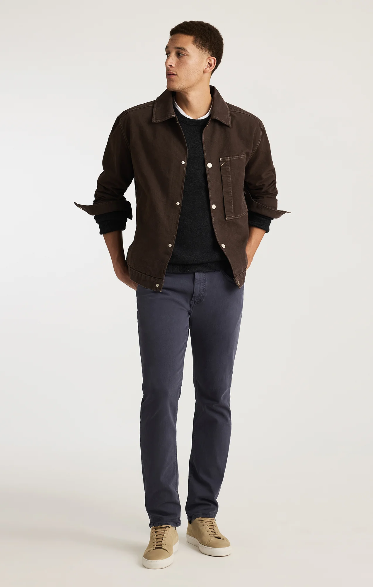 ONE POCKET OVERSHIRT IN AFTER DARK - Image 5