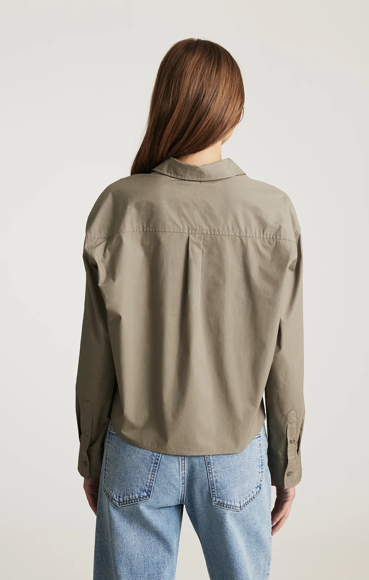 ONE POCKET BUTTON-UP SHIRT IN KHAKI - Image 2