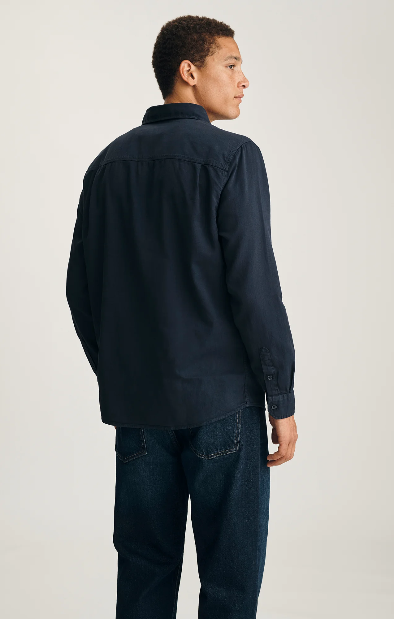 LONG SLEEVE BUTTON-UP SHIRT IN OUTER SPACE - Image 3