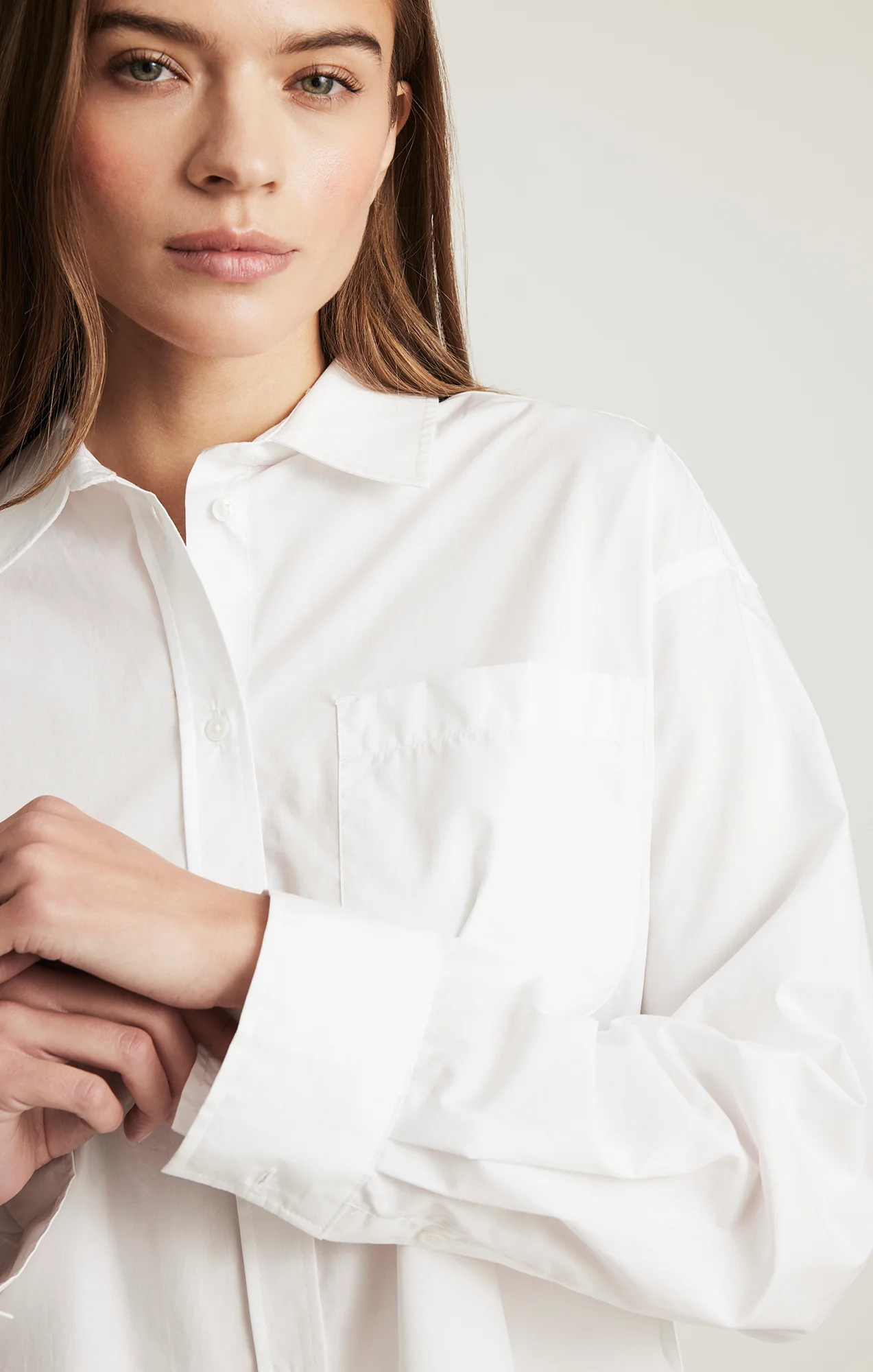 ONE POCKET BUTTON-UP SHIRT IN WHITE - Image 4