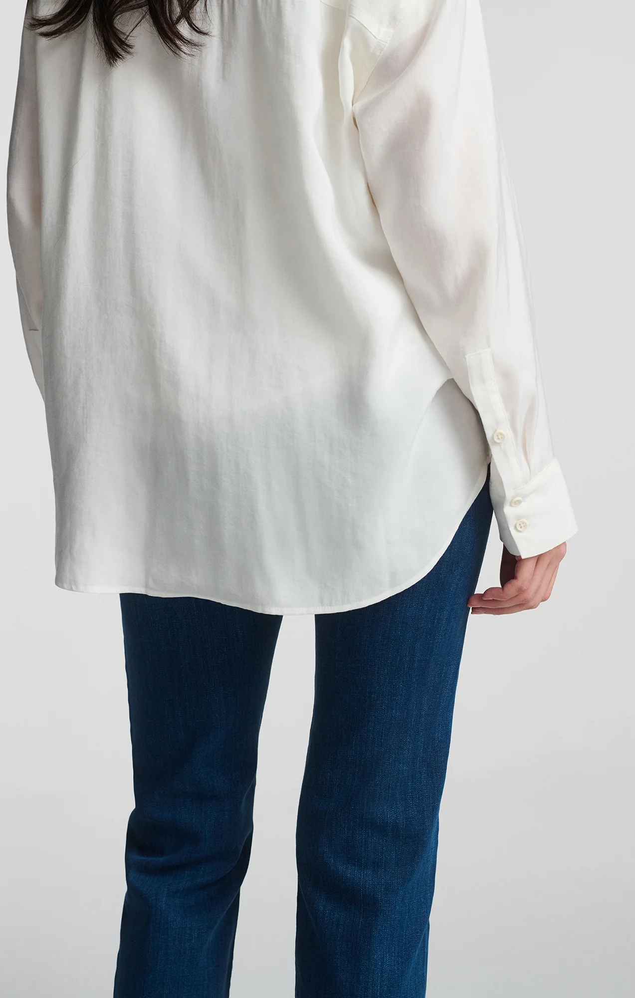 LUXE TOUCH BUTTON-UP SHIRT IN ANTIQUE WHITE - Image 9