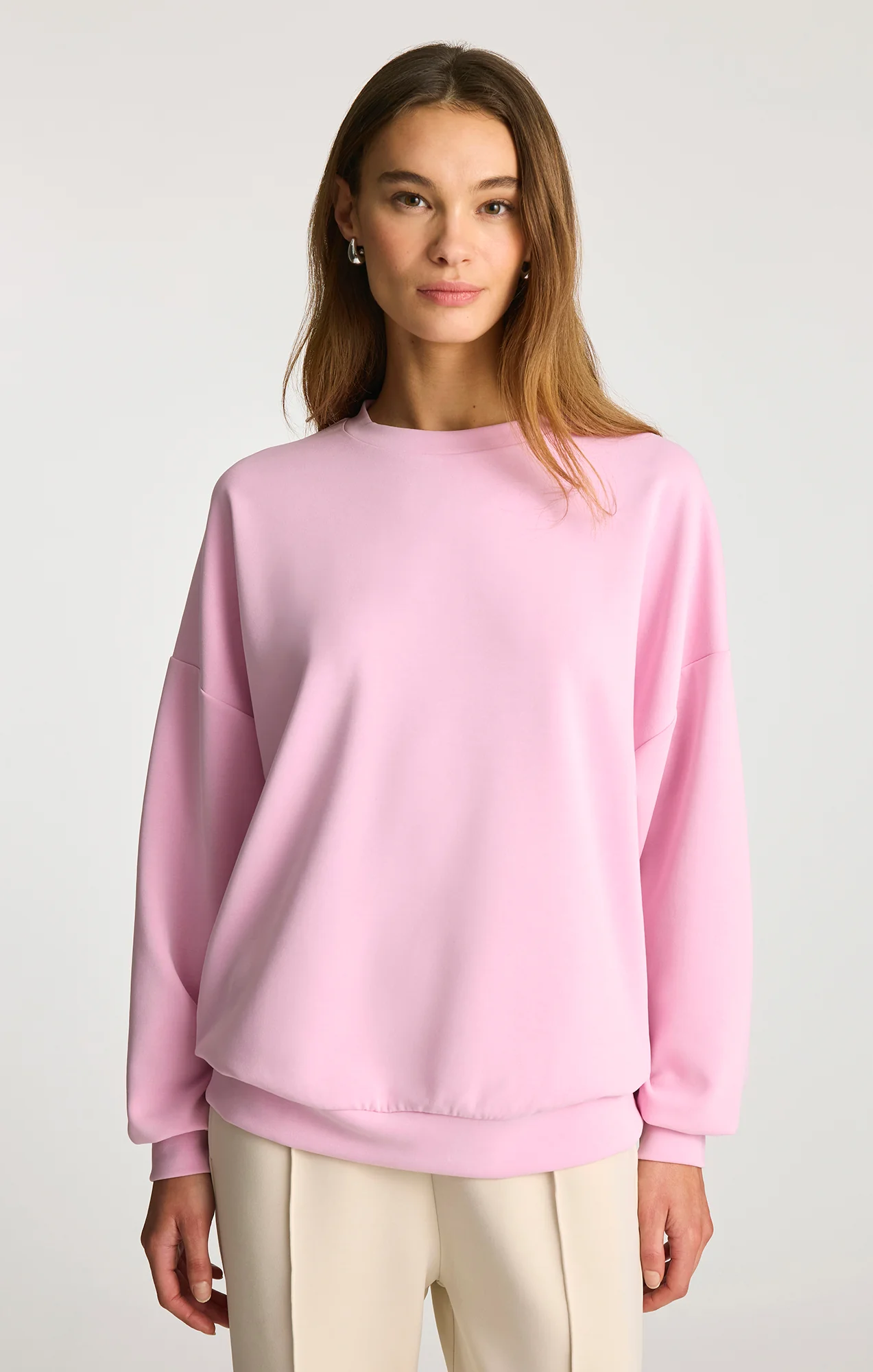 LUXE TOUCH TENCEL™ SWEATSHIRT IN LILAC SACHET