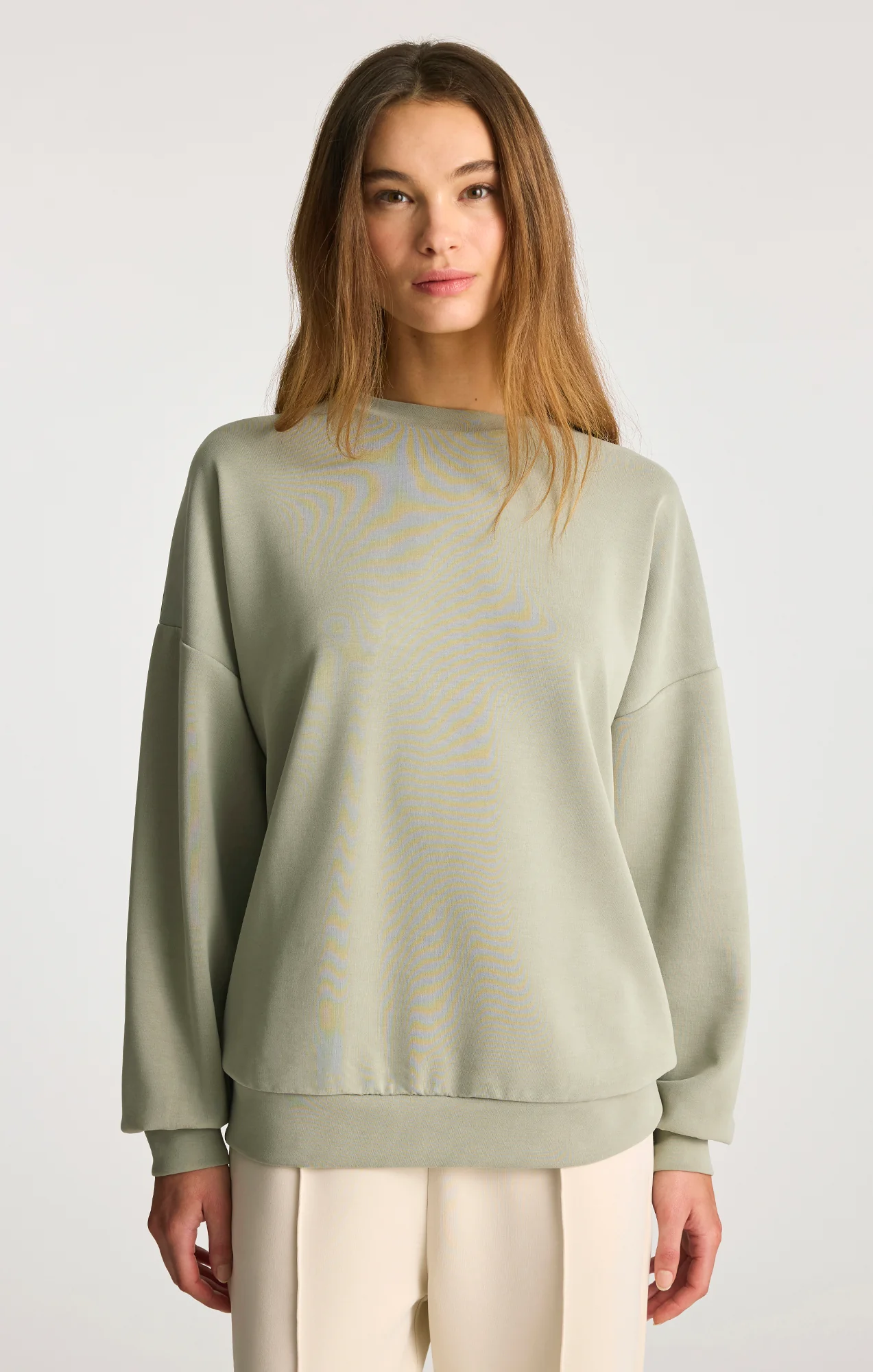LUXE TOUCH TENCEL™ SWEATSHIRT IN SEAGRASS