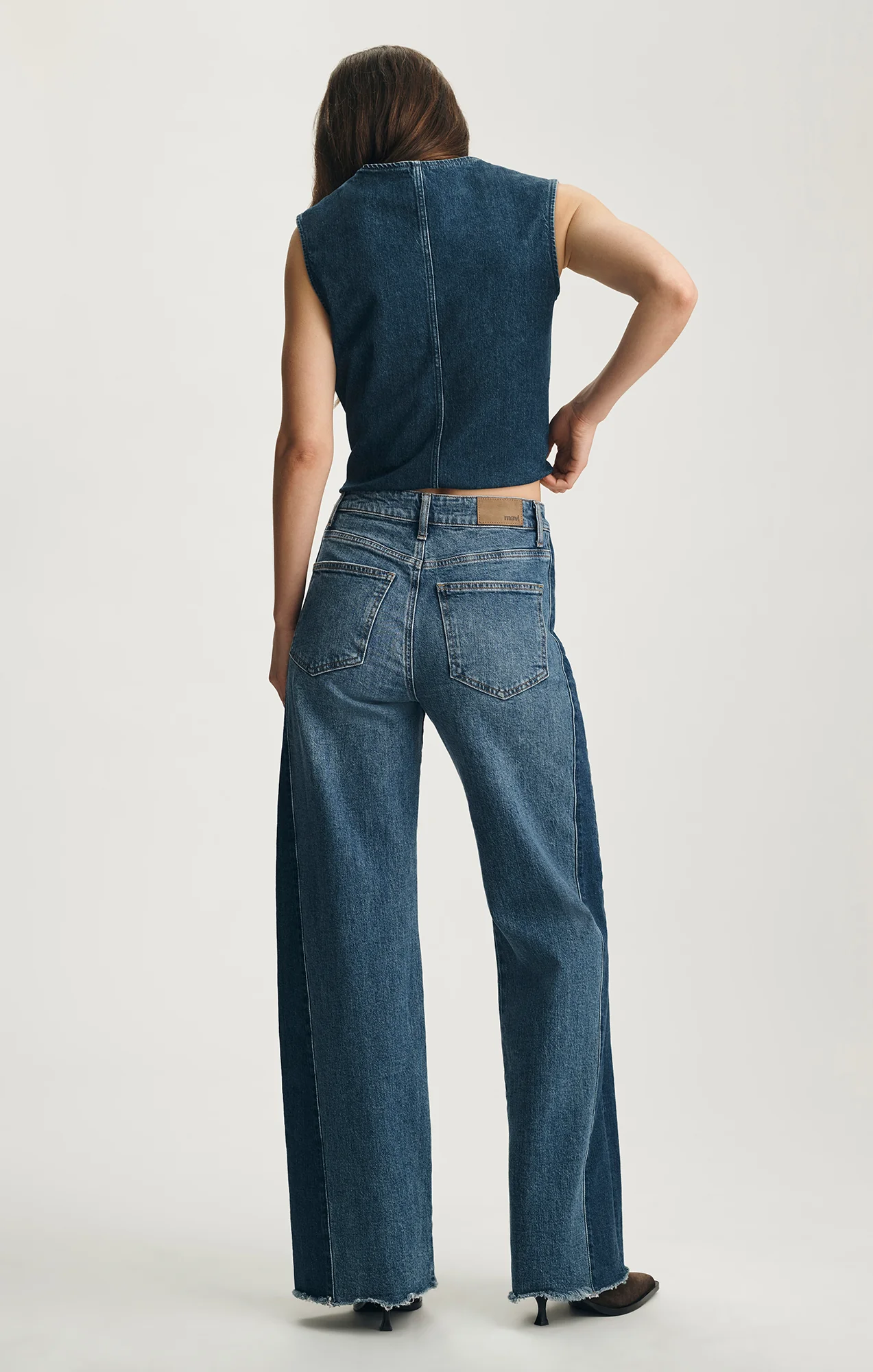 MALIBU WIDE LEG IN MID DENIM BLOCKING - Image 3