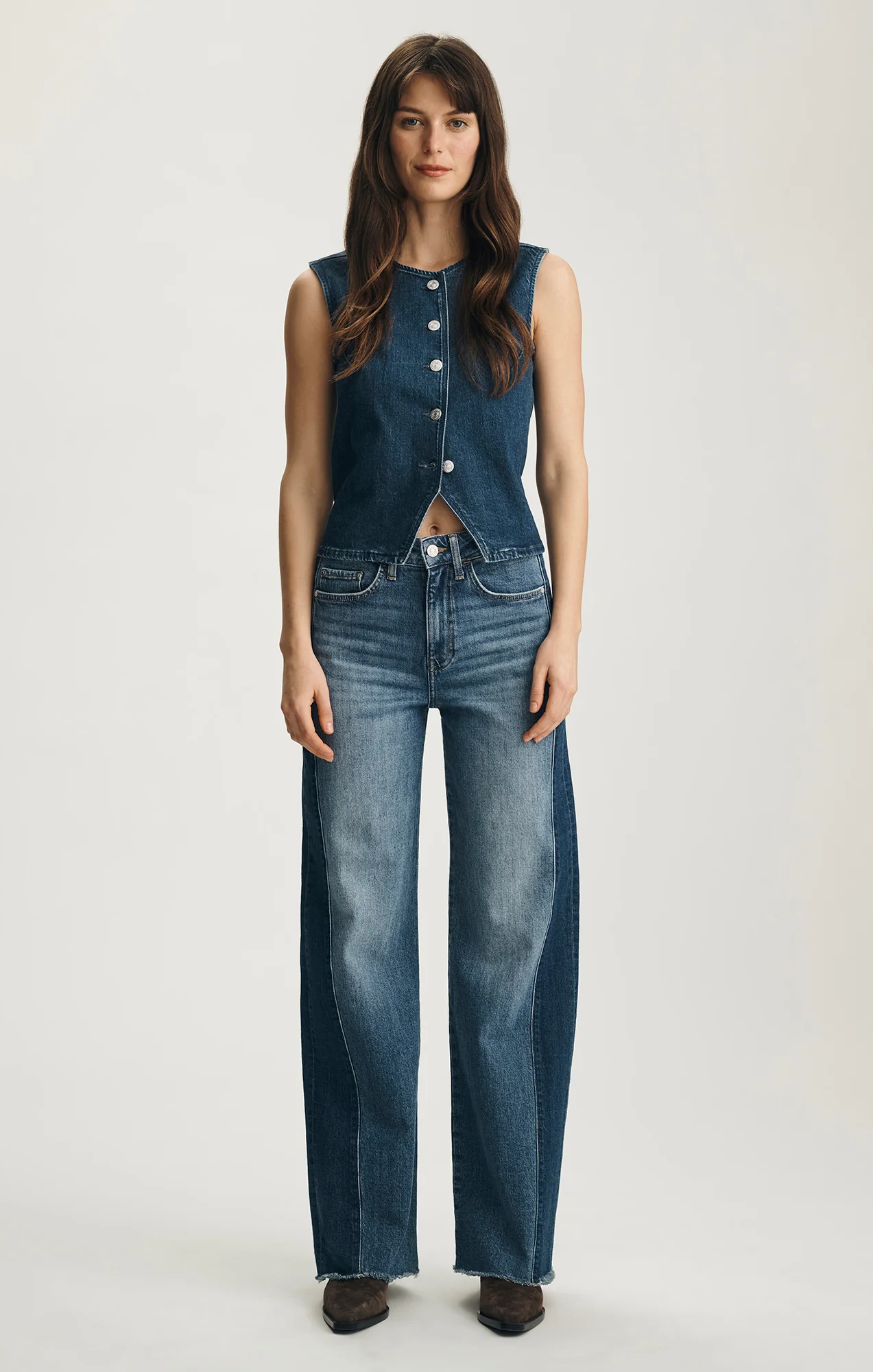 MALIBU WIDE LEG IN MID DENIM BLOCKING - Image 4
