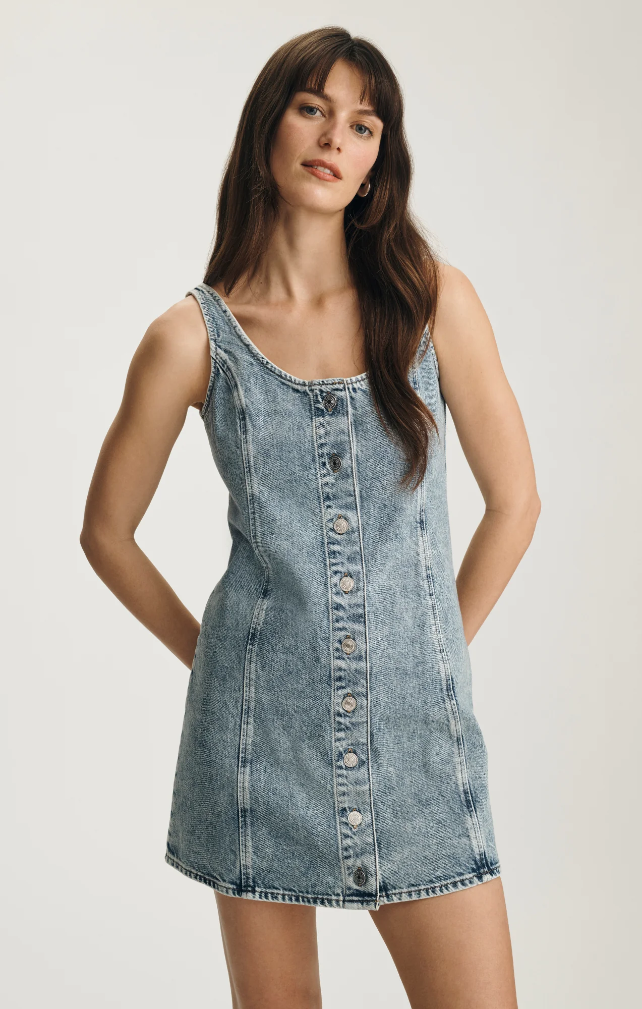 MARA DENIM DRESS IN LIGHT DENIM - Image 3