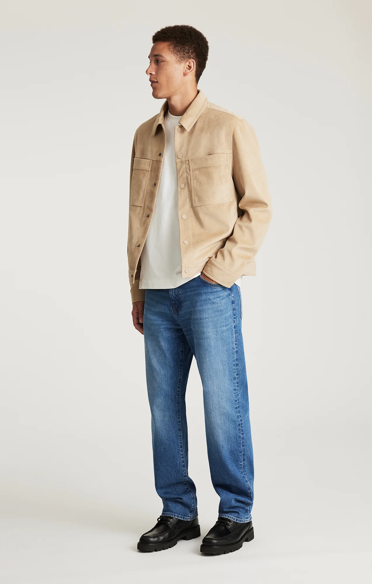 MARCEL LOOSE STRAIGHT LEG IN MID BRUSHED CLASSIC BLUE - Image 6