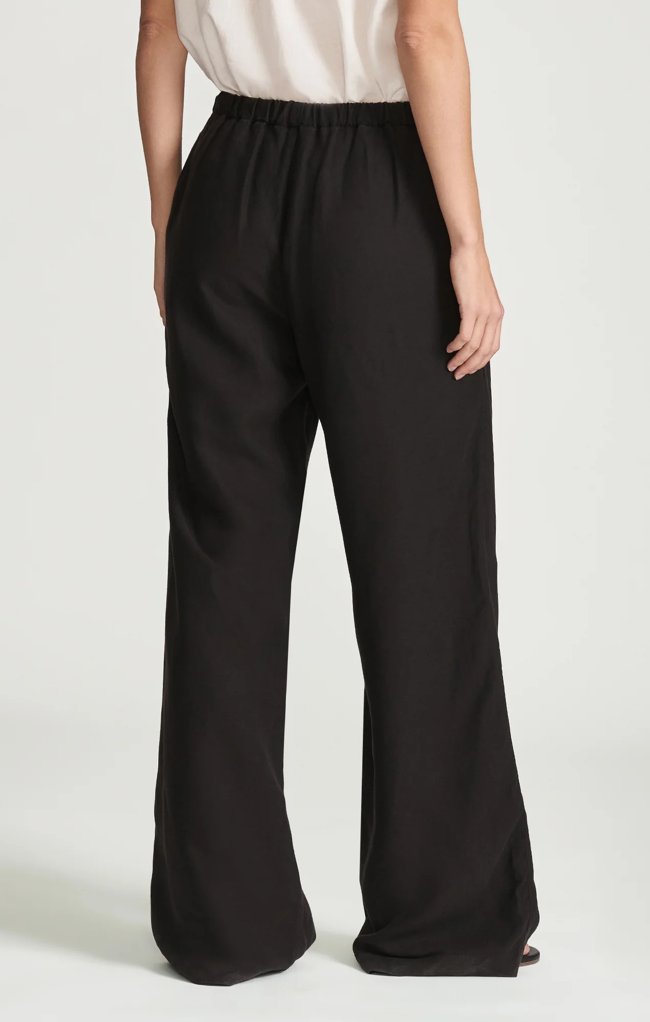 MARCELA WIDE LEG IN BLACK LINEN - Image 4