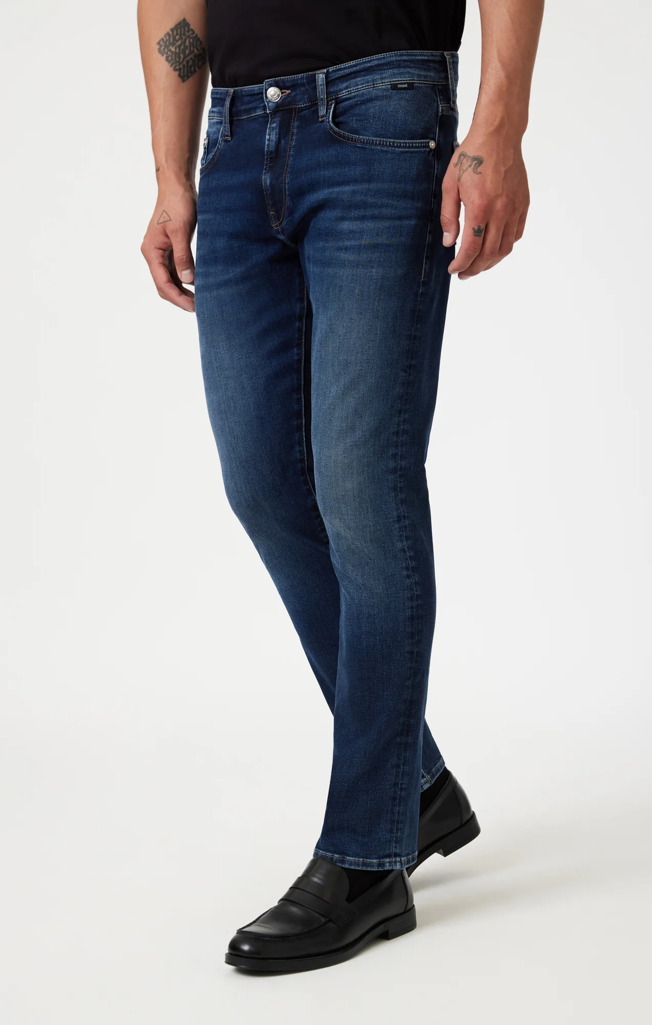 MARCUS SLIM STRAIGHT LEG IN DEEP BRUSHED FEATHER BLUE - Image 4