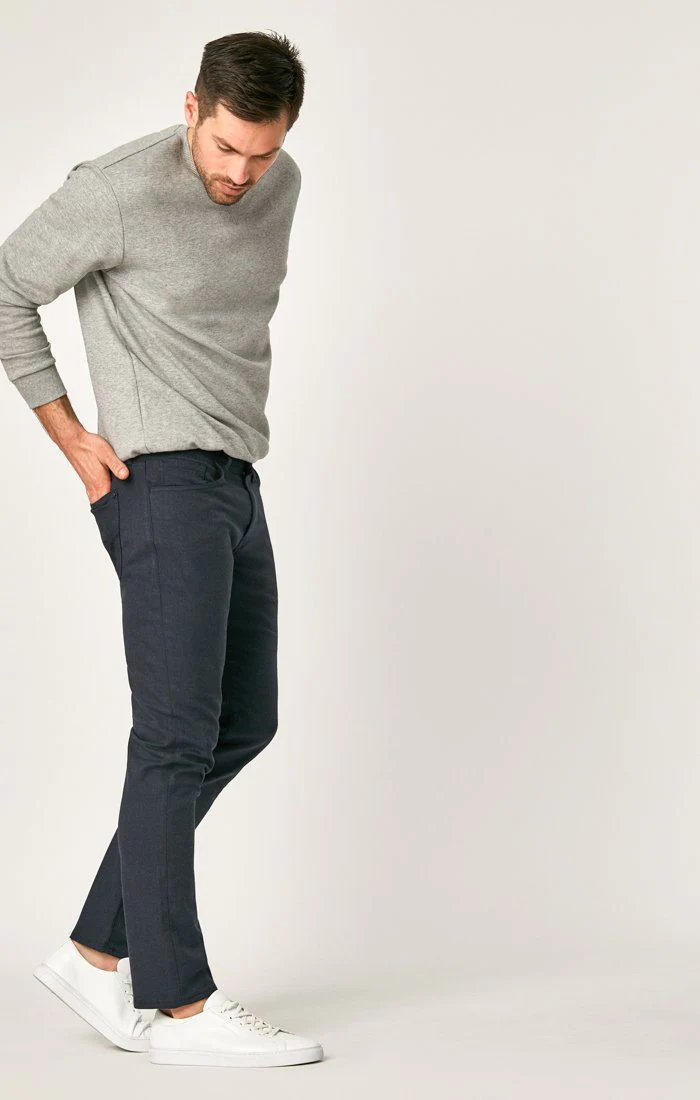 MARCUS SLIM STRAIGHT LEG IN NAVY FEATHER TWEED - Image 3