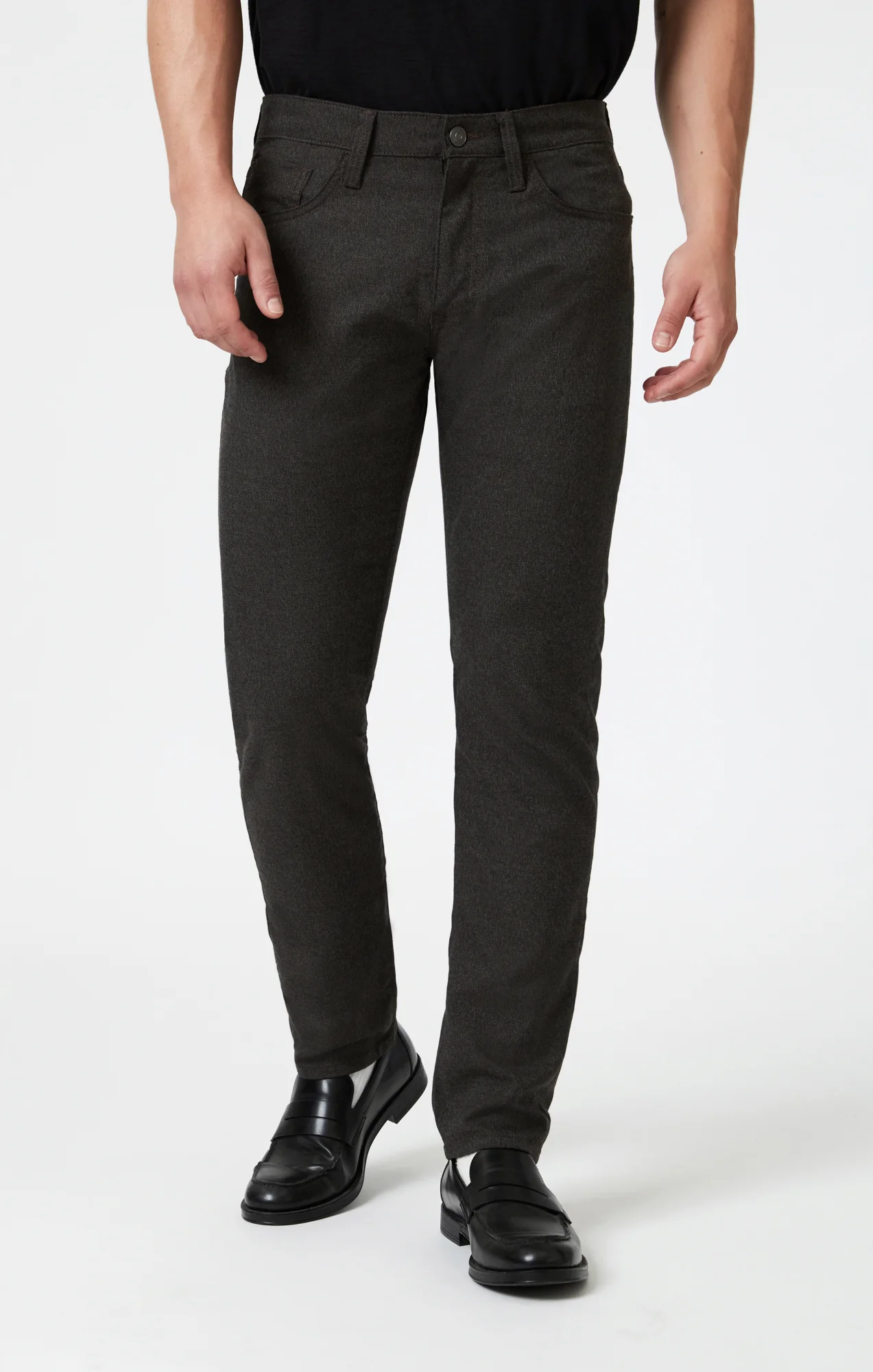 MARCUS SLIM STRAIGHT LEG IN BROWN FEATHER TWEED - Image 3