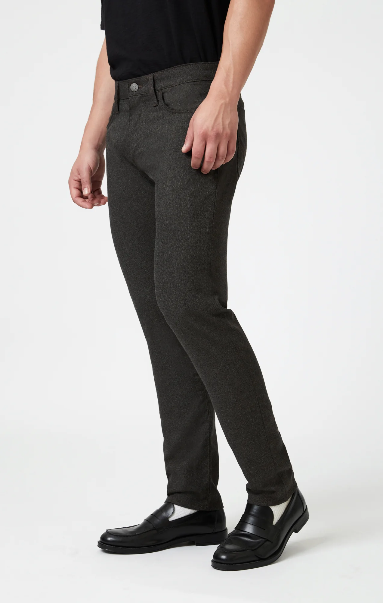 MARCUS SLIM STRAIGHT LEG IN BROWN FEATHER TWEED - Image 4
