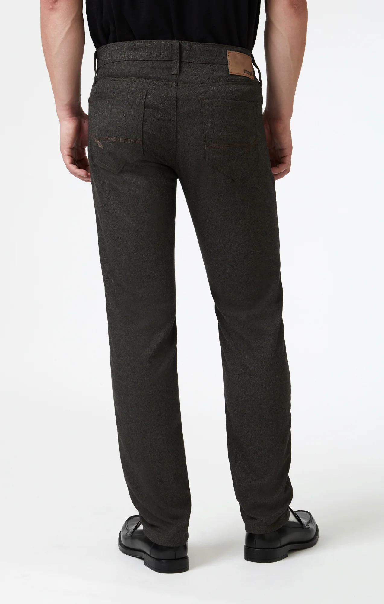 MARCUS SLIM STRAIGHT LEG IN BROWN FEATHER TWEED - Image 5
