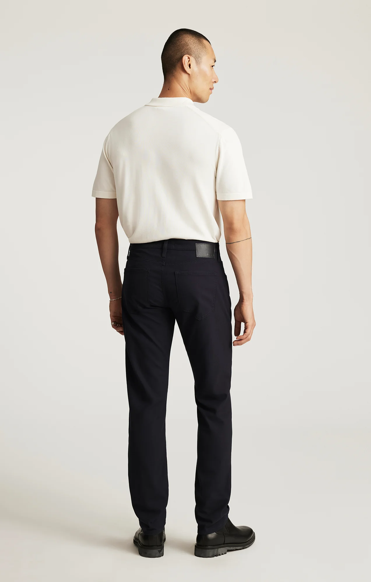 MARCUS SLIM STRAIGHT LEG IN NAVY FEATHER TWEED - Image 3