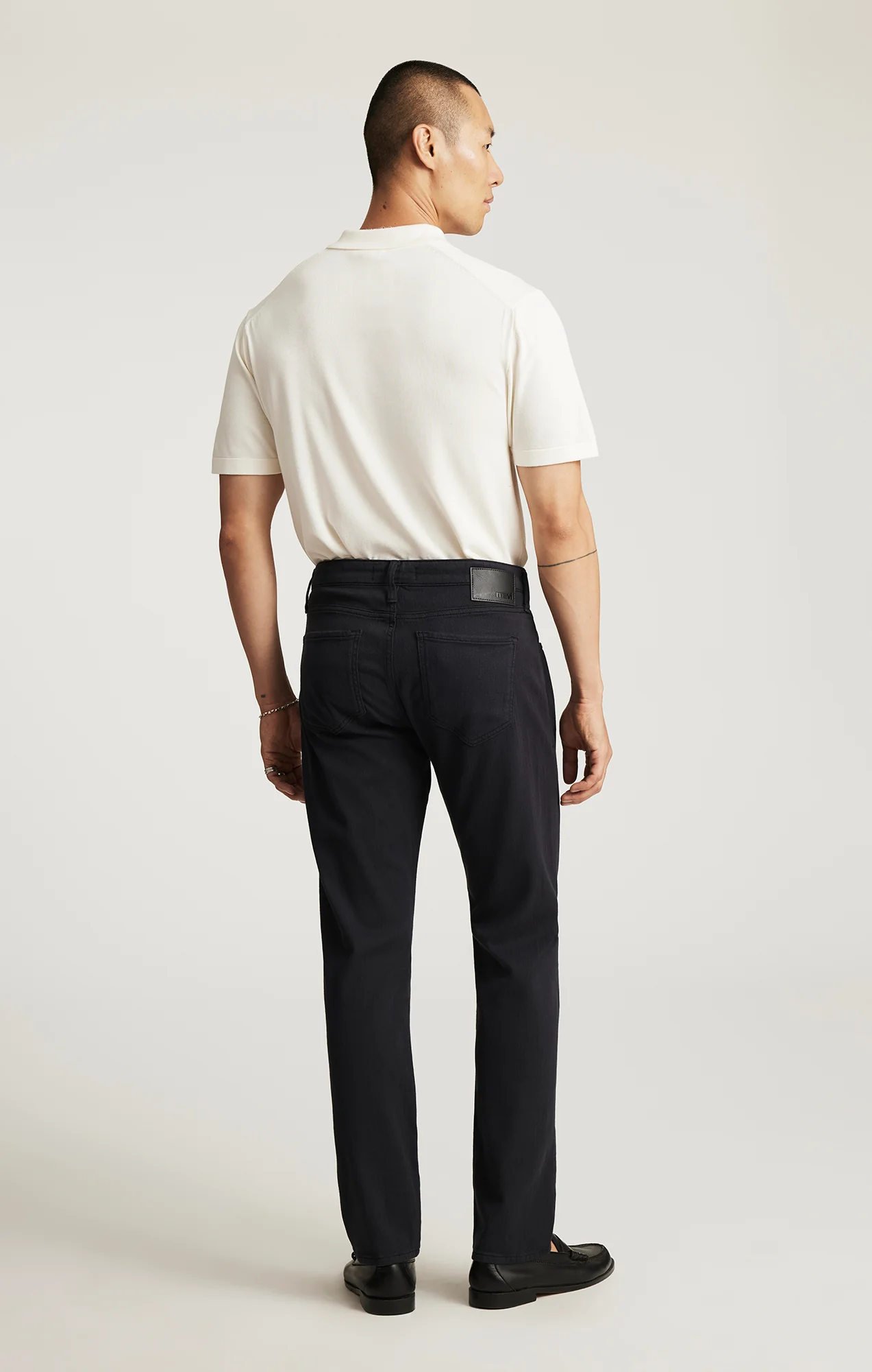 MARCUS SLIM STRAIGHT LEG IN NAVY HERRINGBONE - Image 3
