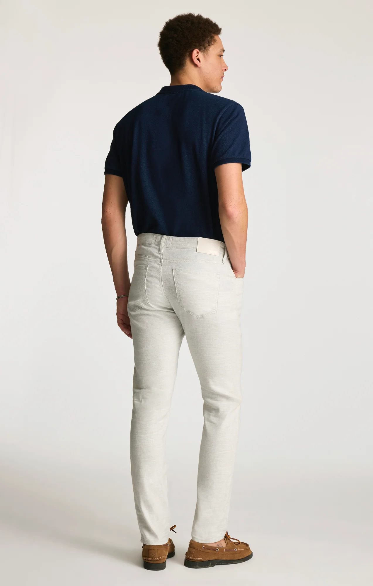 MARCUS SLIM STRAIGHT LEG IN NUDE LINEN - Image 2