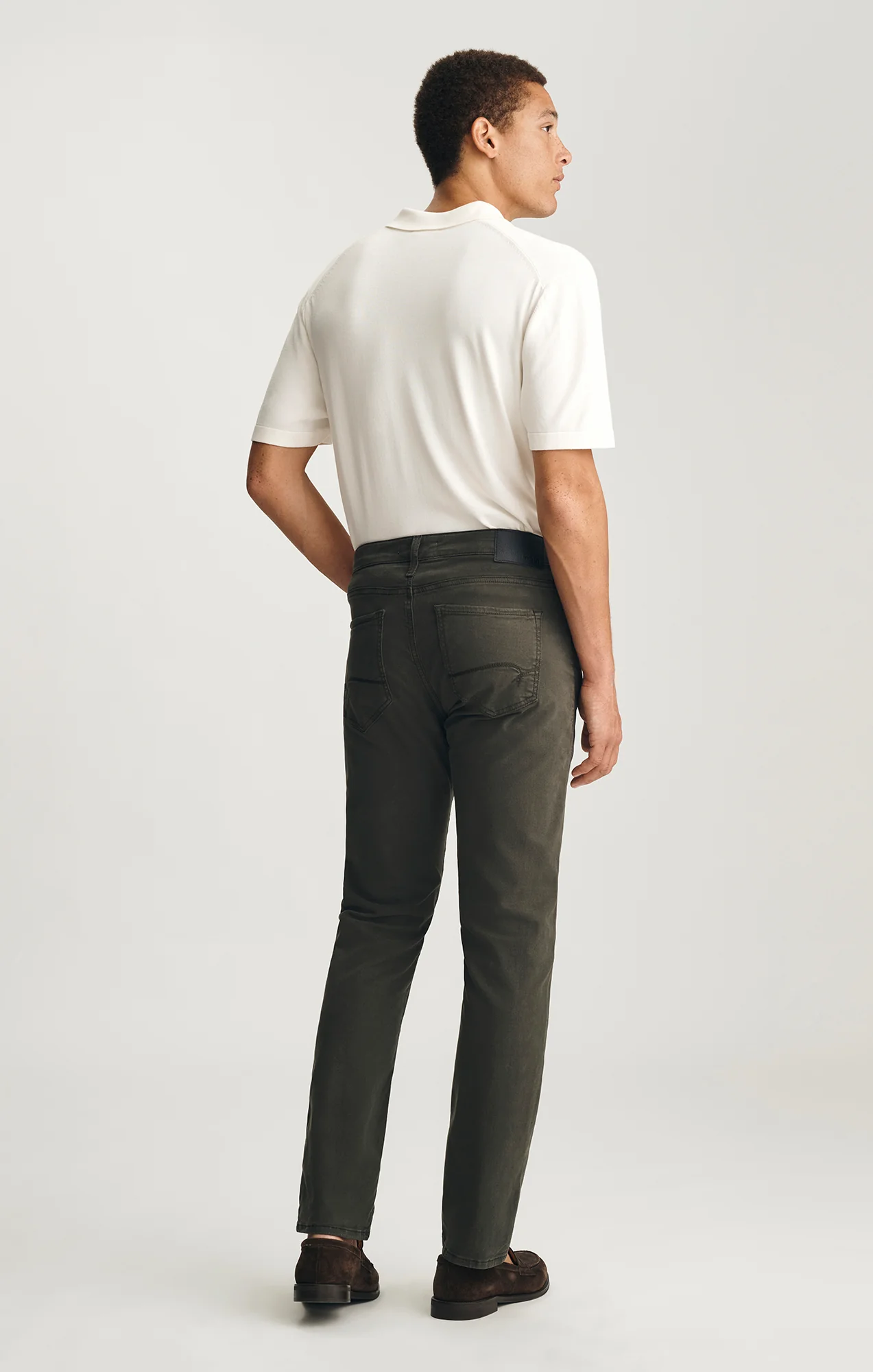 MARCUS SLIM STRAIGHT LEG IN PEAT LUXE TWILL - Image 2