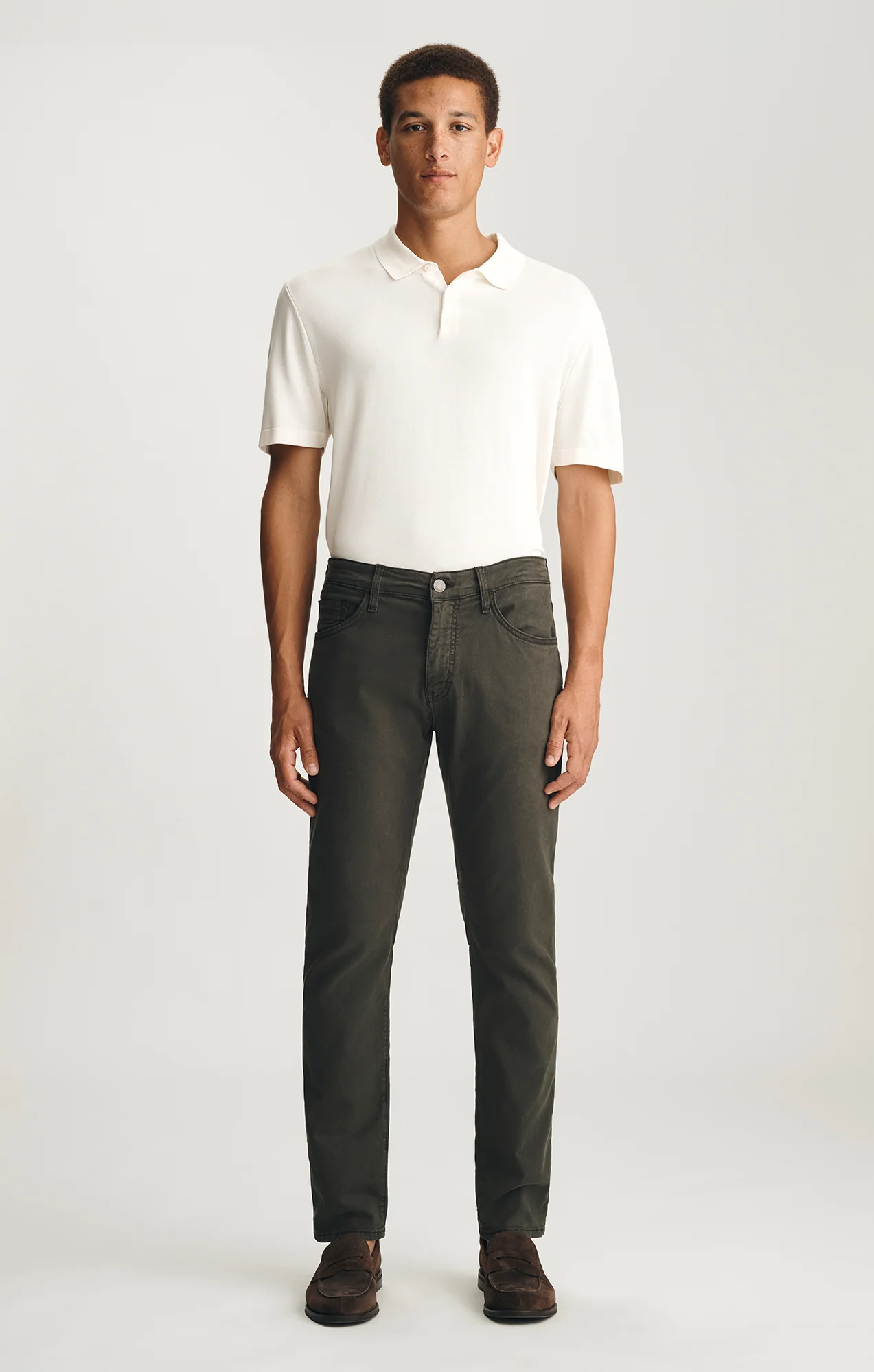 MARCUS SLIM STRAIGHT LEG IN PEAT LUXE TWILL - Image 3
