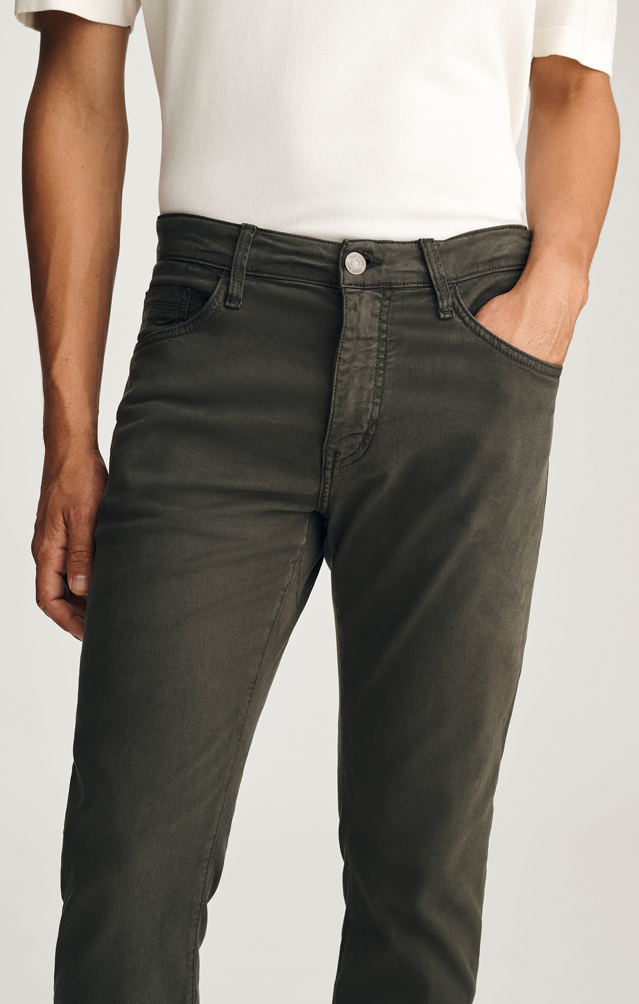 MARCUS SLIM STRAIGHT LEG IN PEAT LUXE TWILL - Image 4