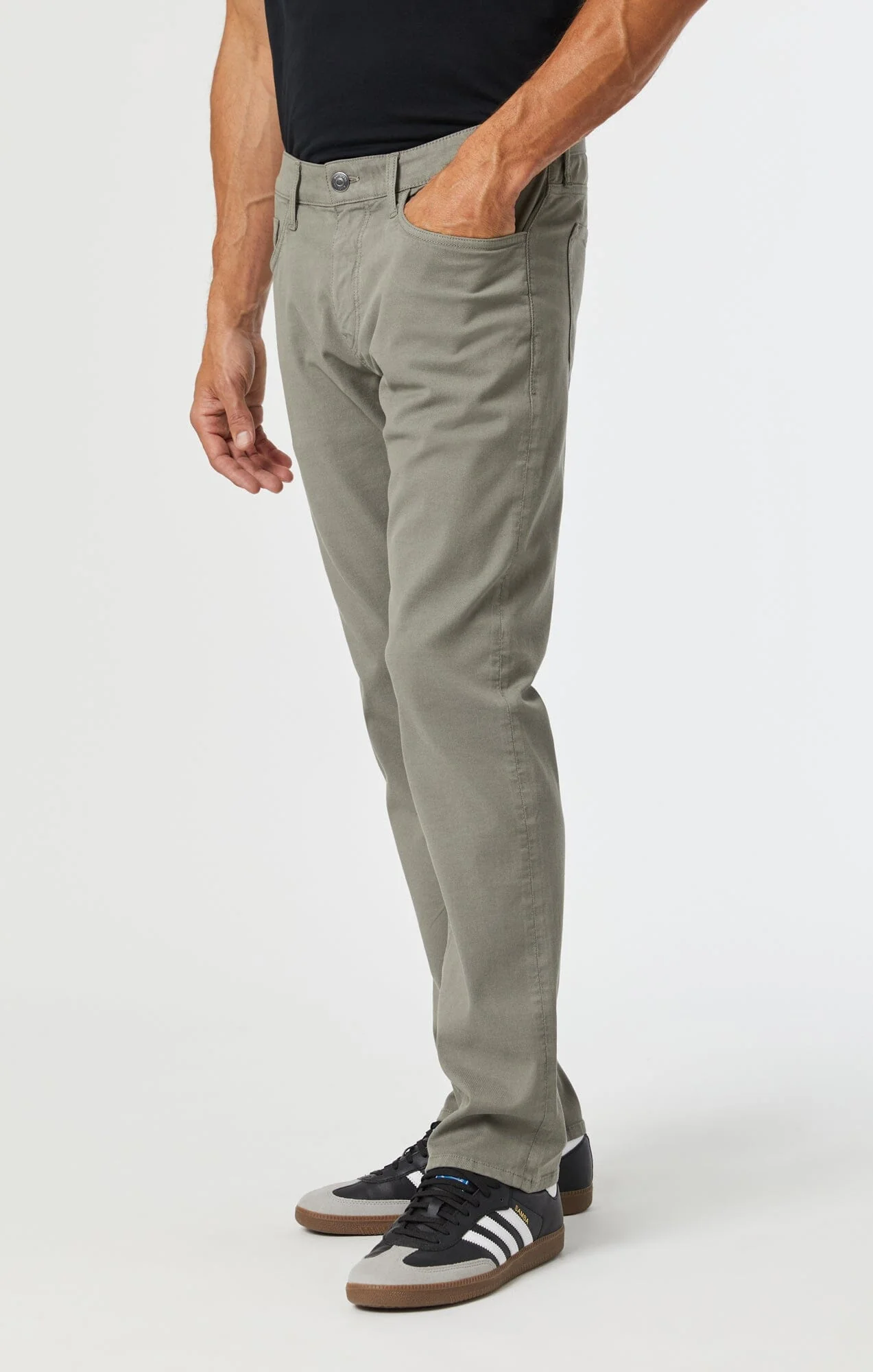 MARCUS SLIM STRAIGHT LEG IN PEWTER LUXE TWILL - Image 3