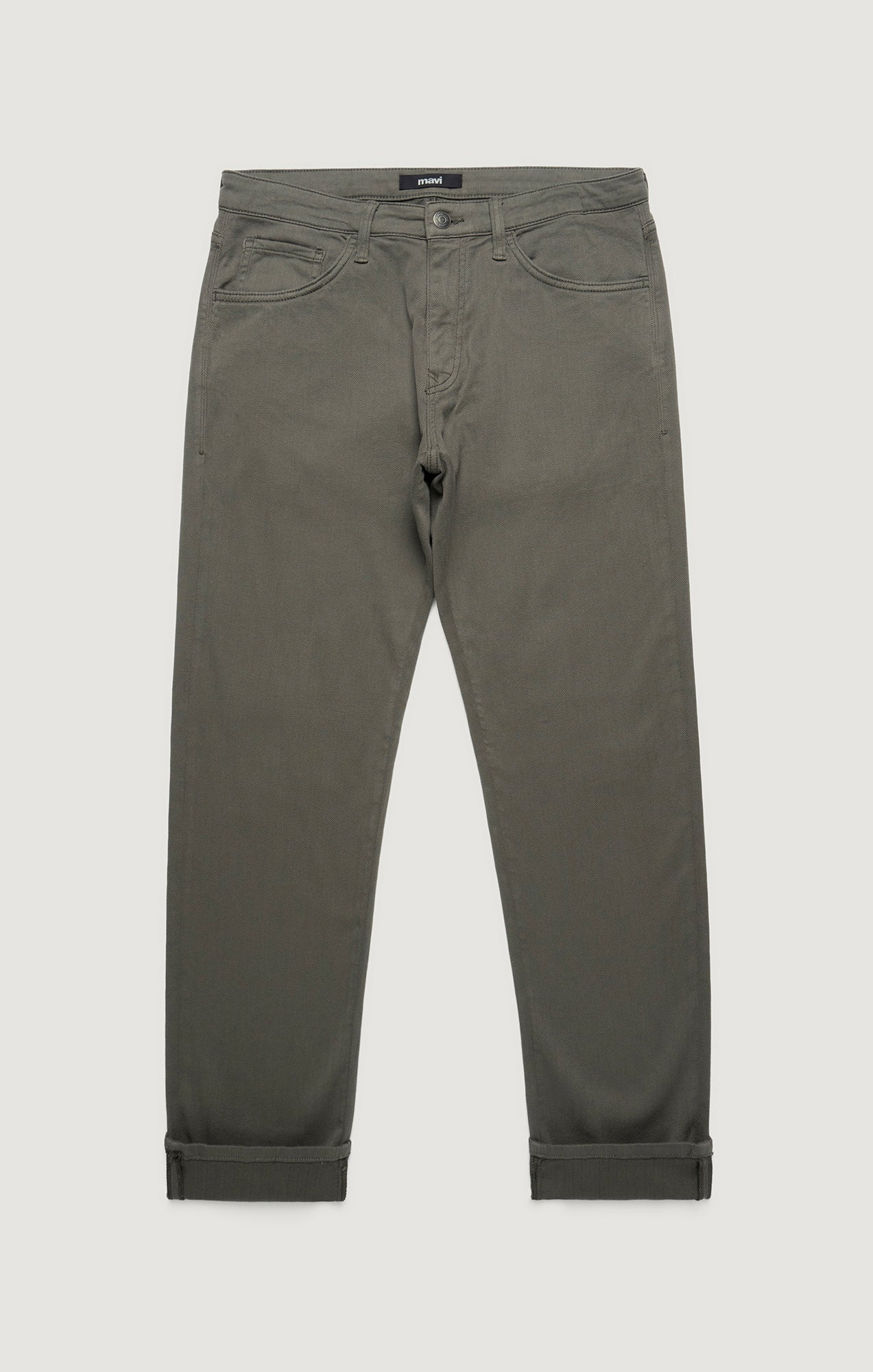 MARCUS SLIM STRAIGHT LEG IN SAGE HERRINGBONE - Image 7