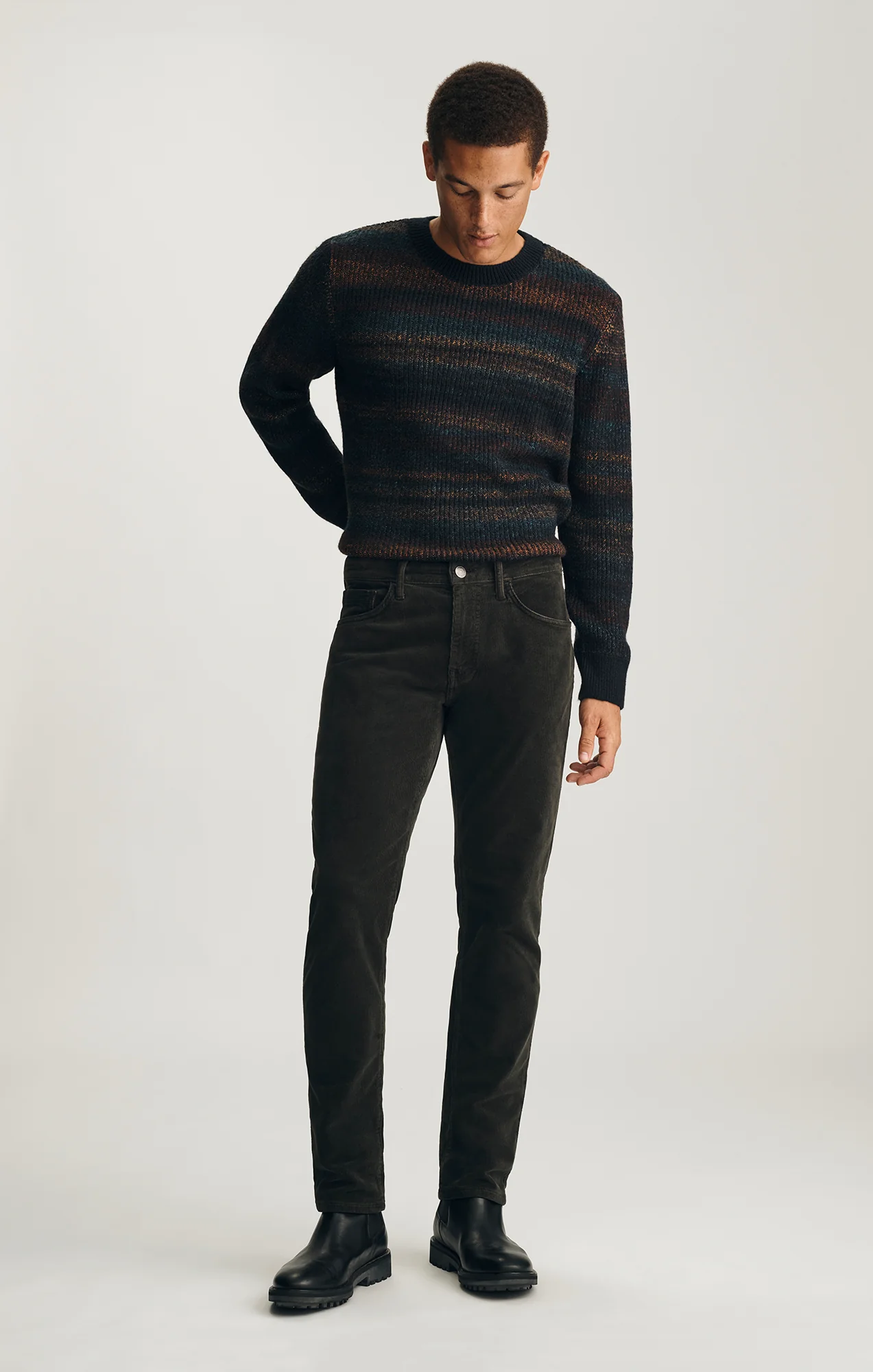 MARCUS SLIM STRAIGHT LEG IN SEAWEED CORD