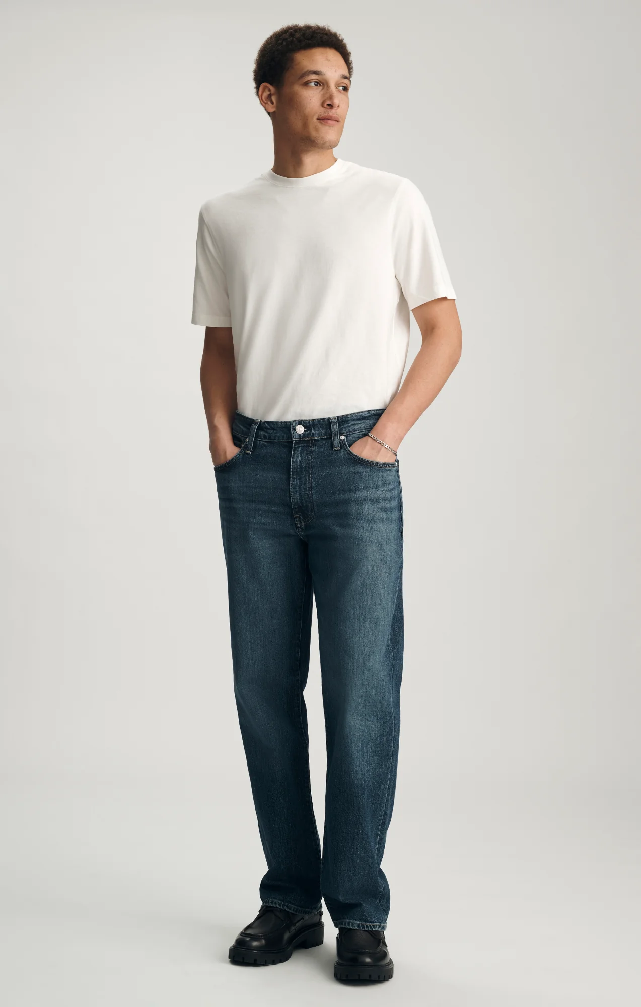 MARLON MODERN STRAIGHT LEG IN DARK USED CLASSIC BLUE