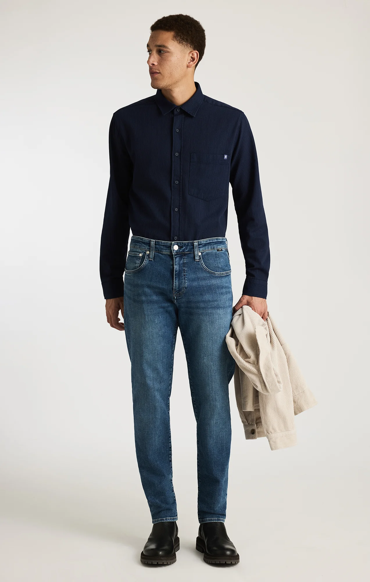 MARVIN RELAXED TAPERED LEG IN MID BRUSHED CLASSIC VINTAGE