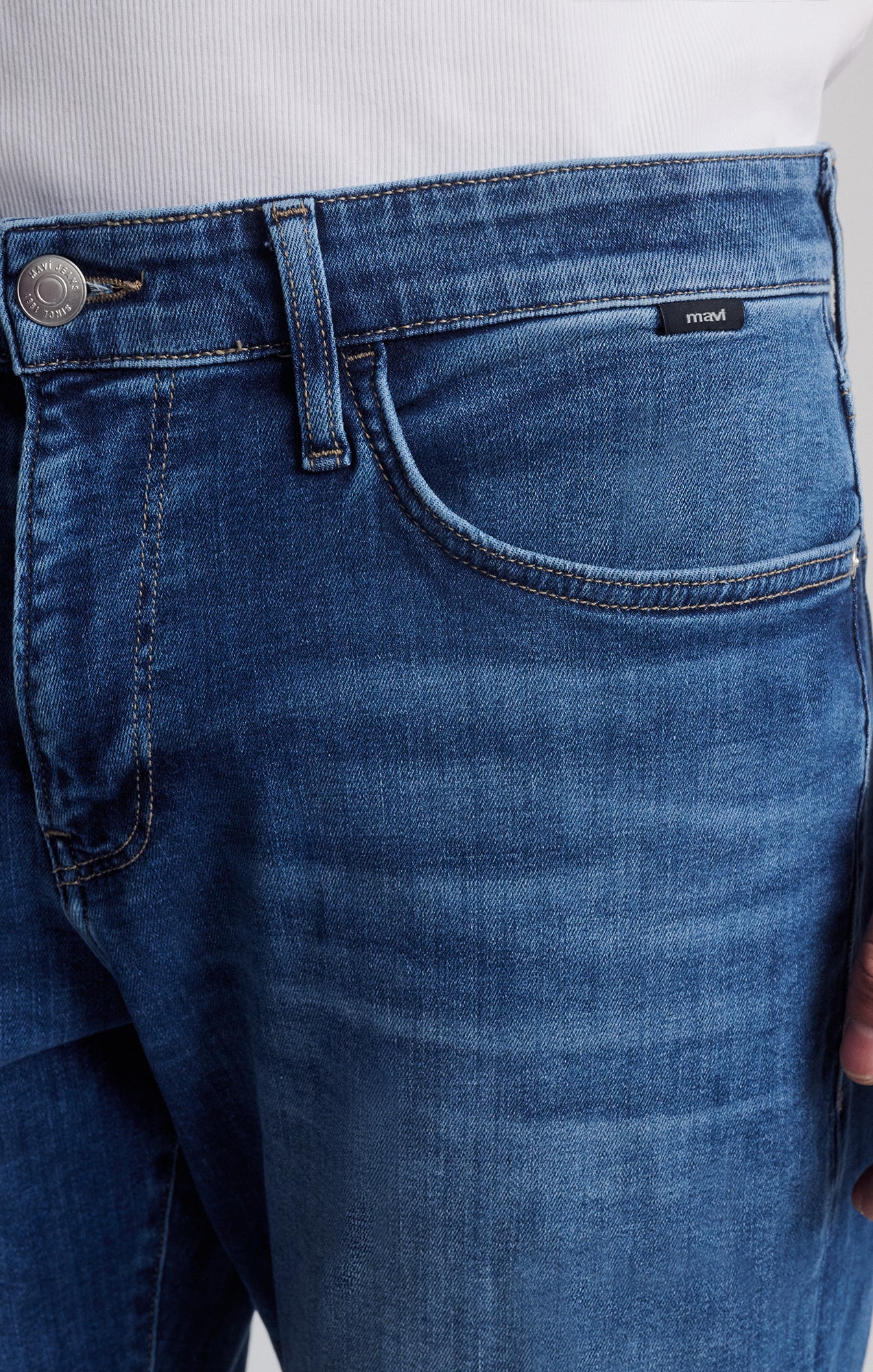 MATT RELAXED STRAIGHT LEG IN DARK BRUSHED FEATHER BLUE - Image 6
