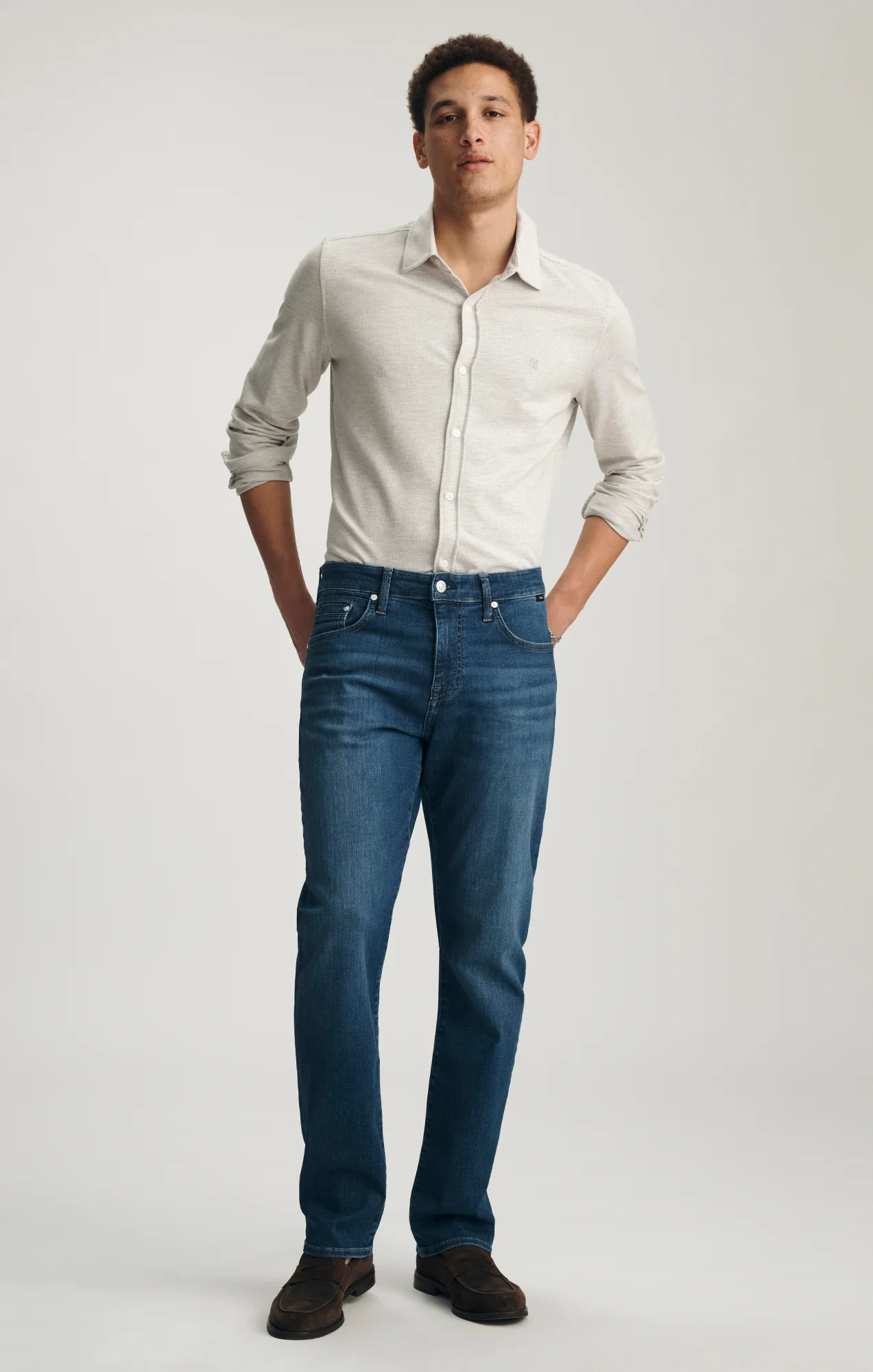 MATT RELAXED STRAIGHT LEG IN DARK BRUSHED ORGANIC VINTAGE