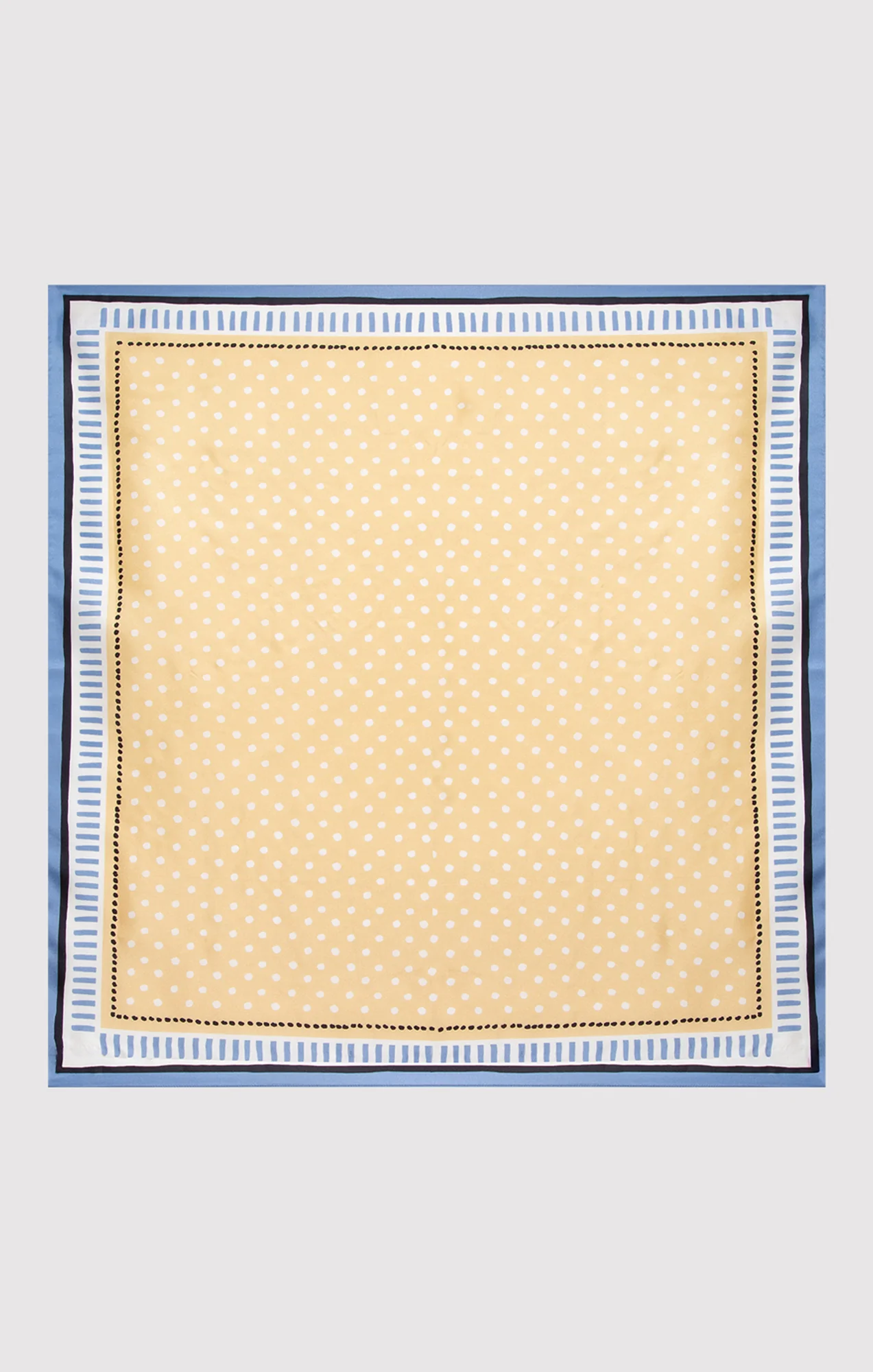 MEDIUM SILK POLKA DOT BANDANA IN PALE BANANA