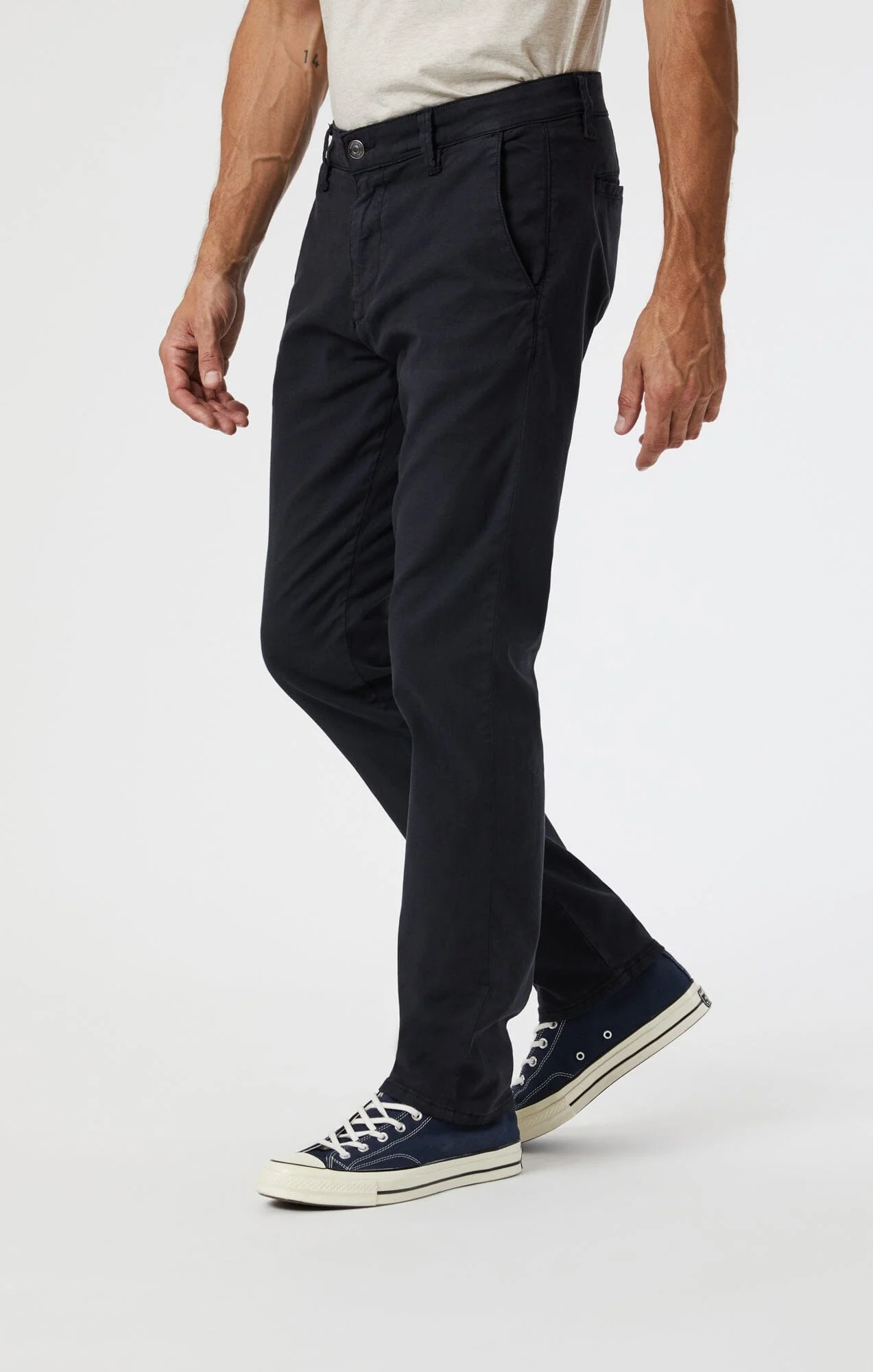 MILTON SLIM STRAIGHT CHINO IN DEEP NAVY LUXE TWILL - Image 4