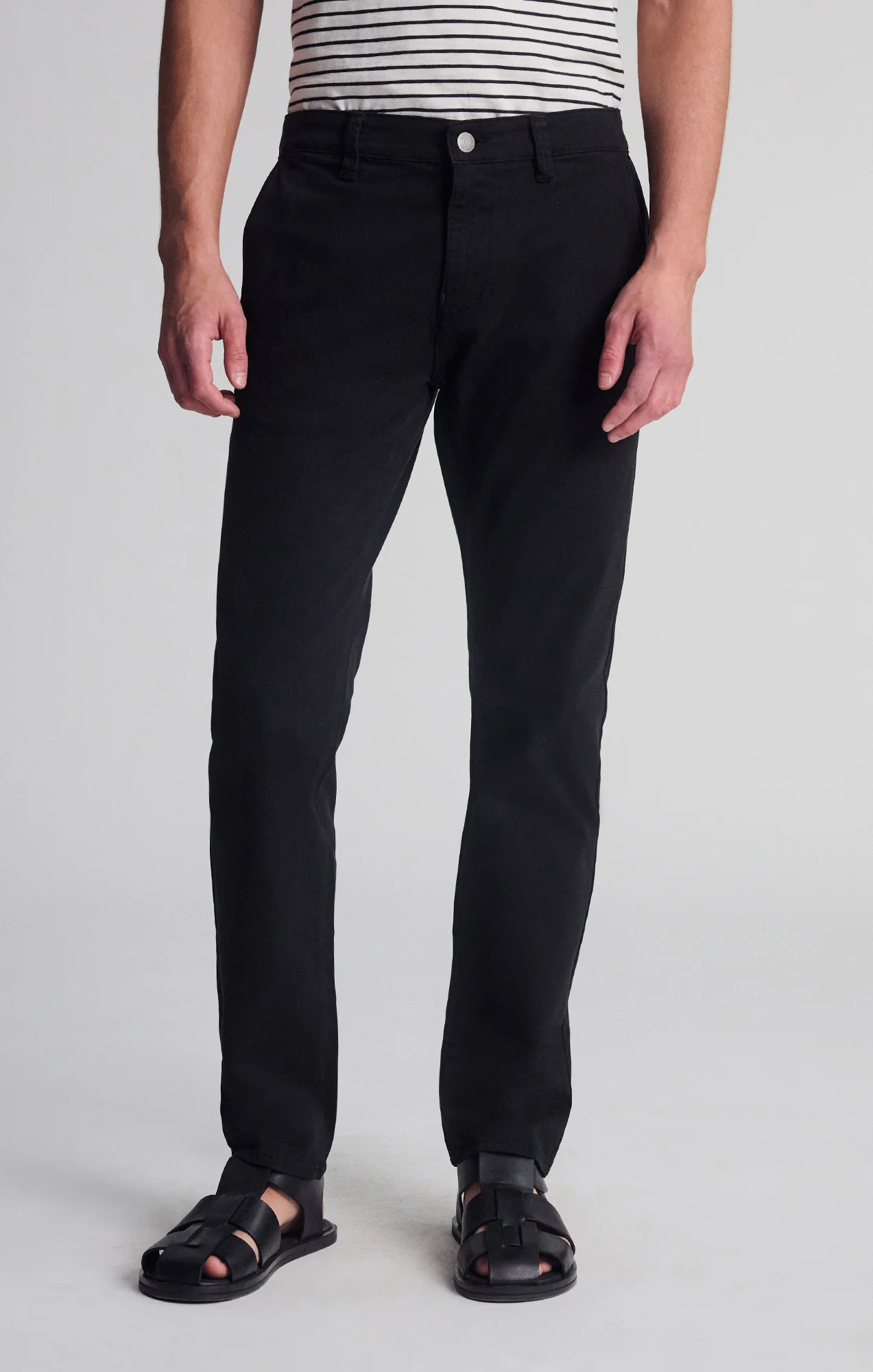 MILTON SLIM STRAIGHT CHINO IN BLACK CASUAL TWILL - Image 5