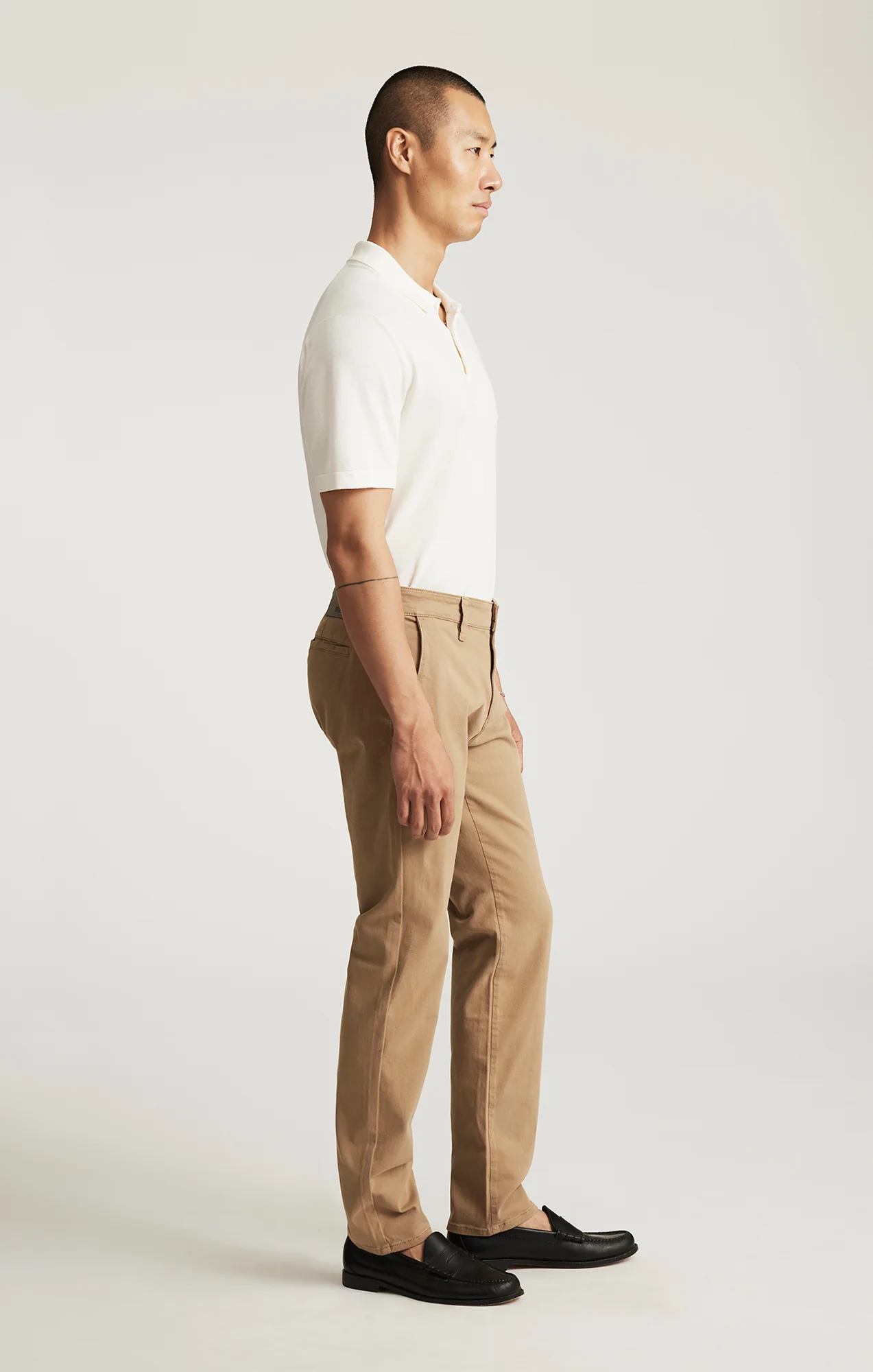 MILTON SLIM STRAIGHT CHINO IN KHAKI CASUAL TWILL - Image 2