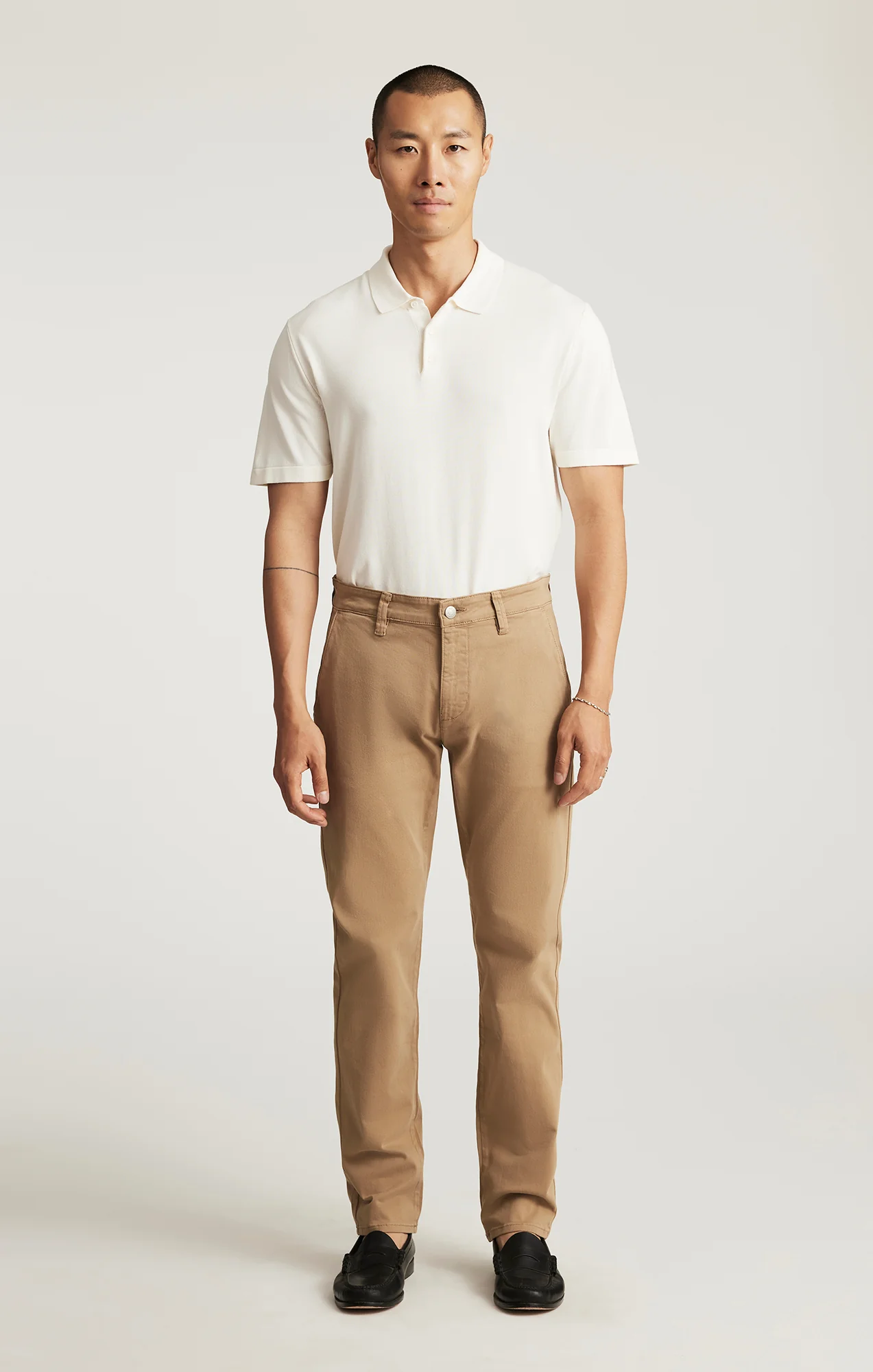 MILTON SLIM STRAIGHT CHINO IN KHAKI CASUAL TWILL - Image 4