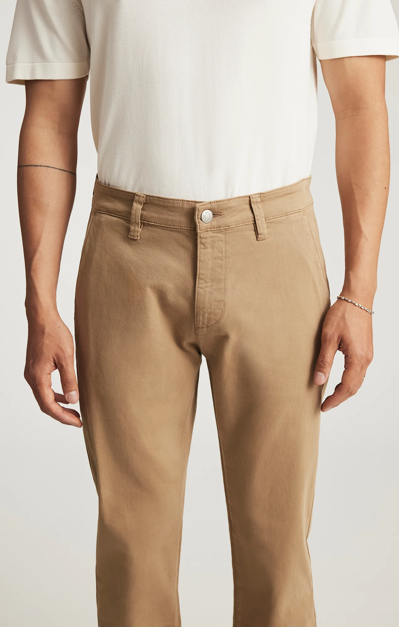MILTON SLIM STRAIGHT CHINO IN KHAKI CASUAL TWILL - Image 5