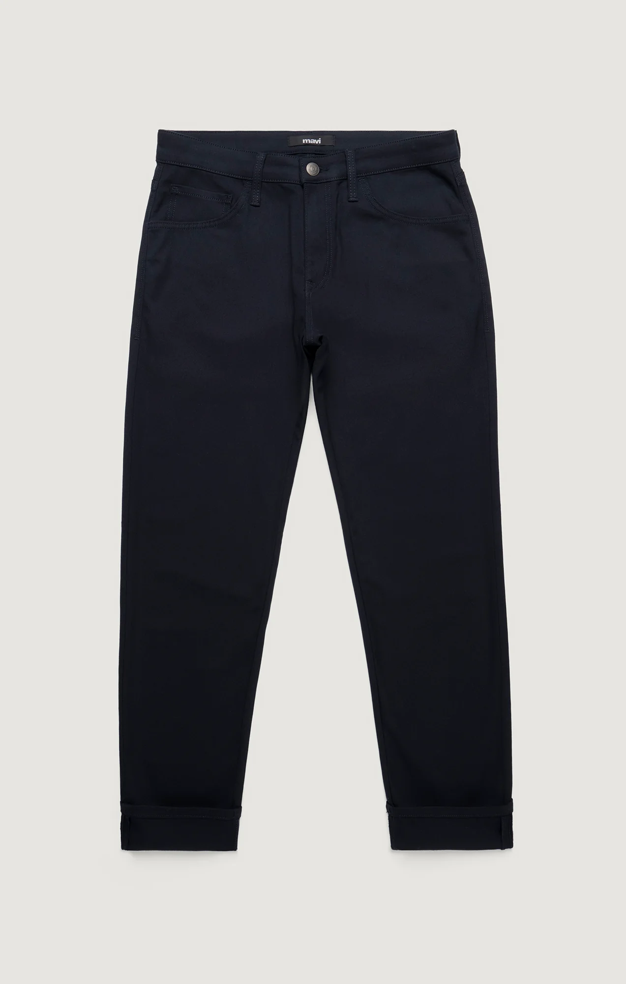 MILTON SLIM STRAIGHT CHINO IN NAVY FEATHER TWEED - Image 6