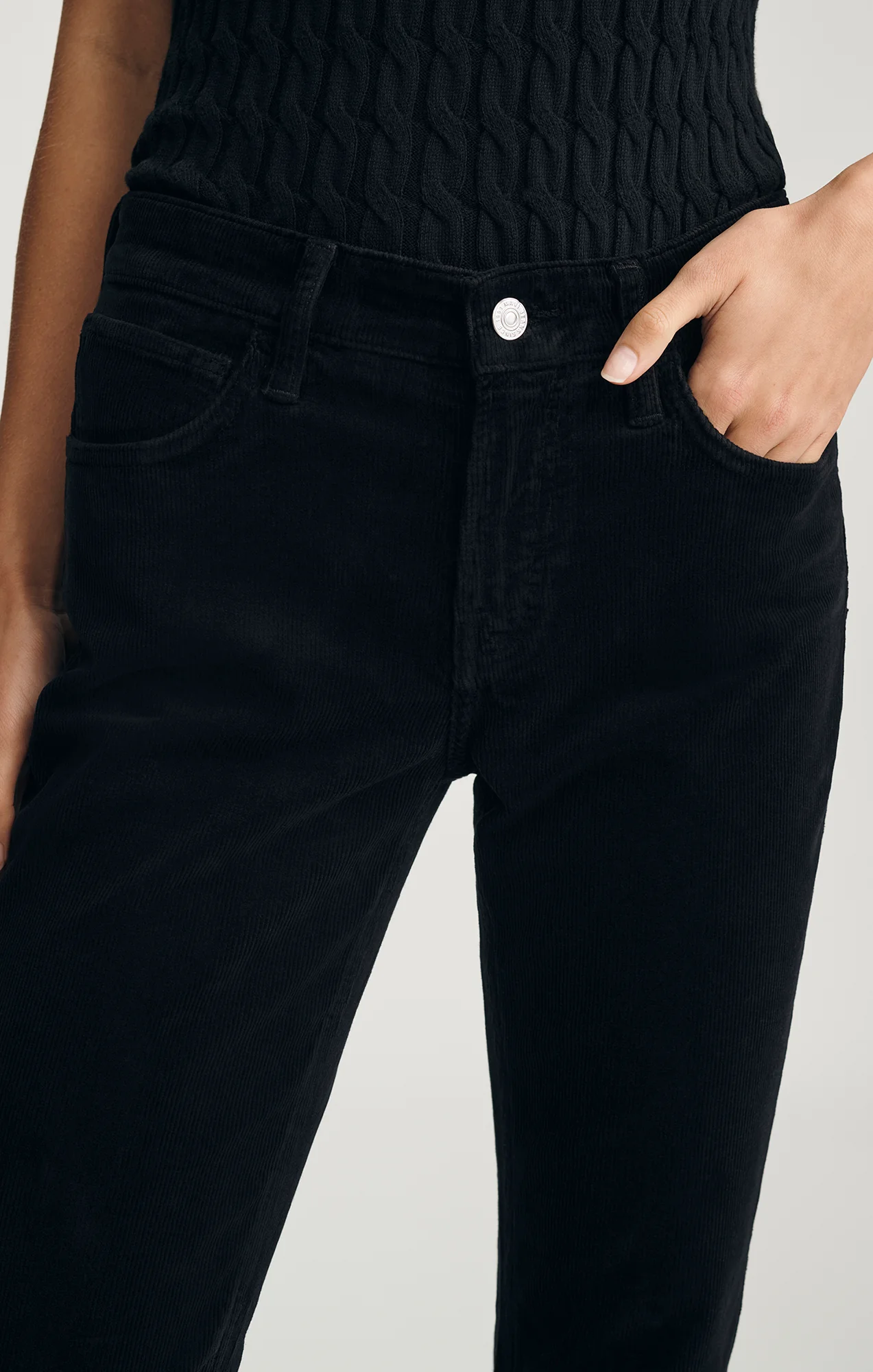 MOLLY BOOTCUT IN BLACK CORD - Image 6