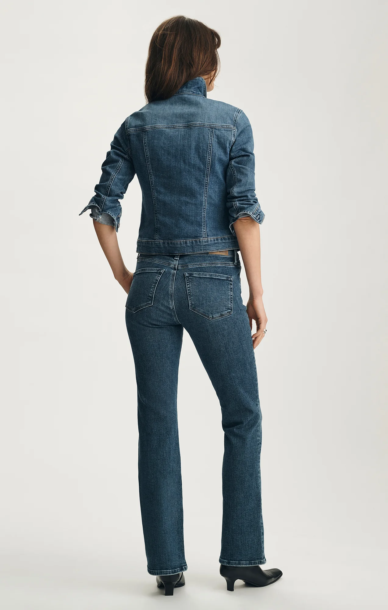 MOLLY BOOTCUT IN DARK BRUSHED FLEX BLUE - Image 3