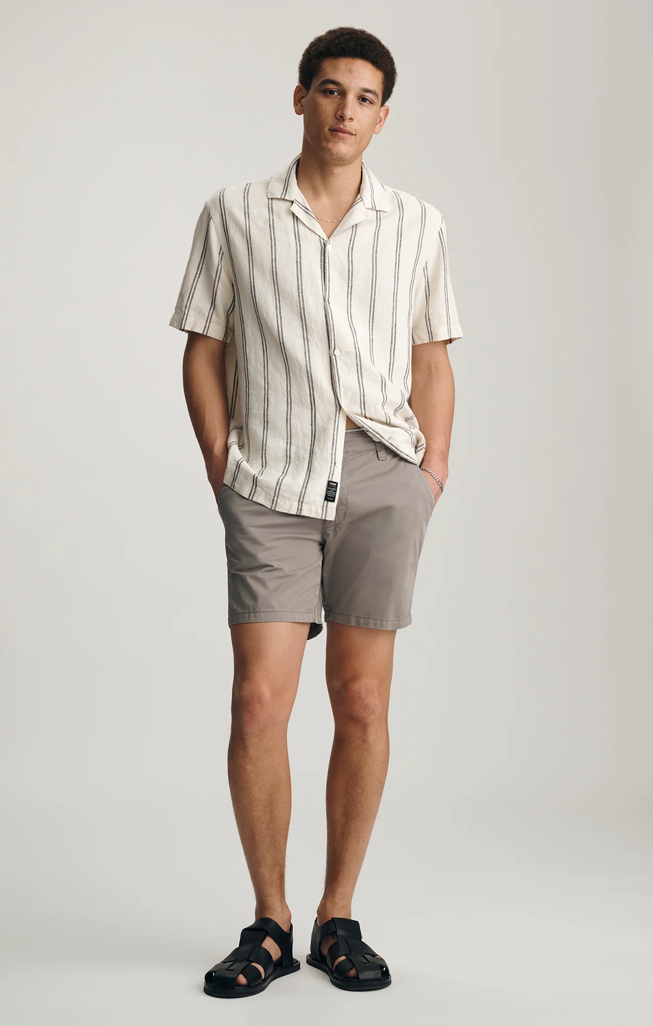 NATE CHINO SHORTS IN FOGGY CITY SMART