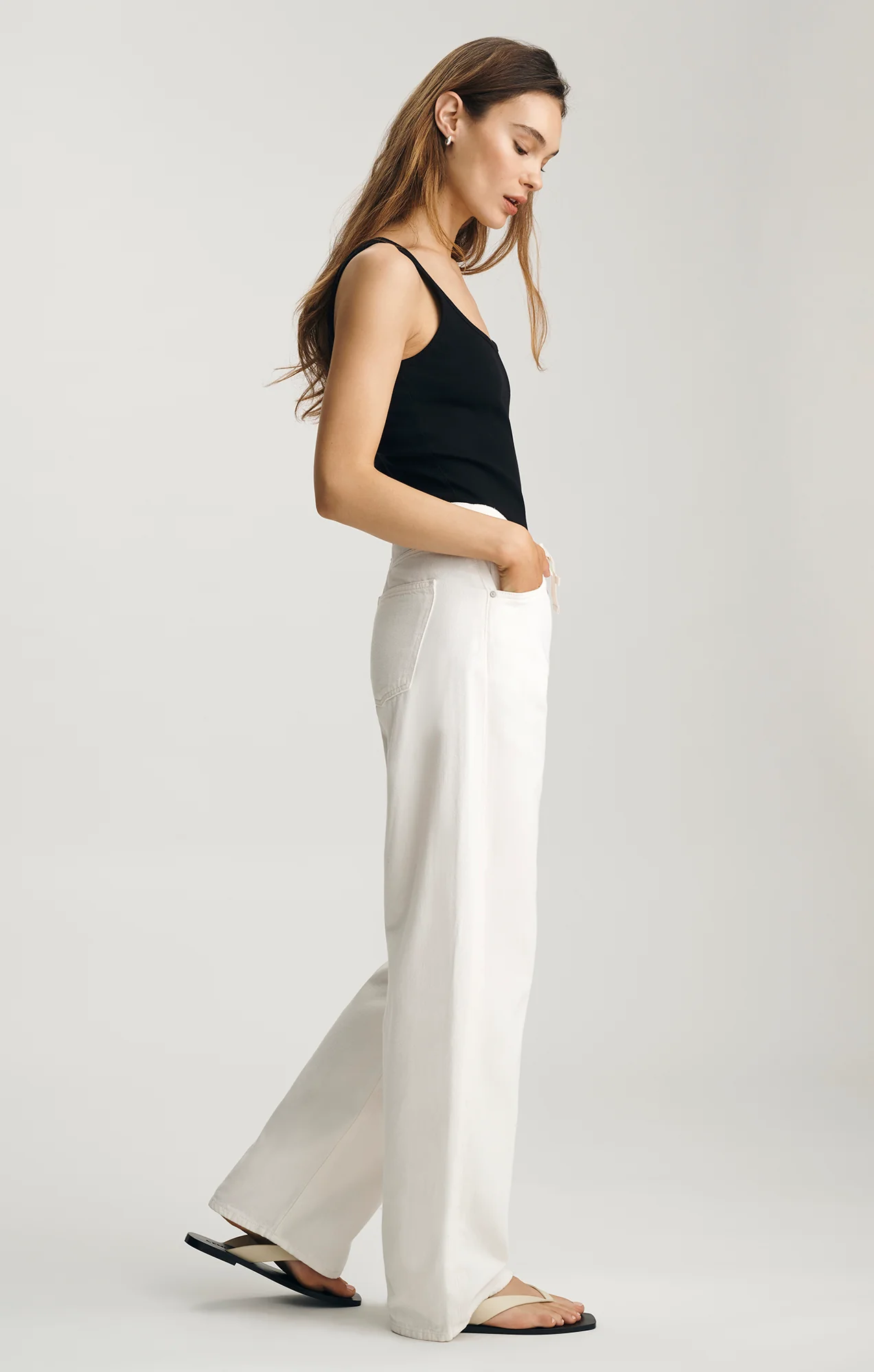 NELLA WIDE LEG IN OFF WHITE WELL BLUE - Image 4